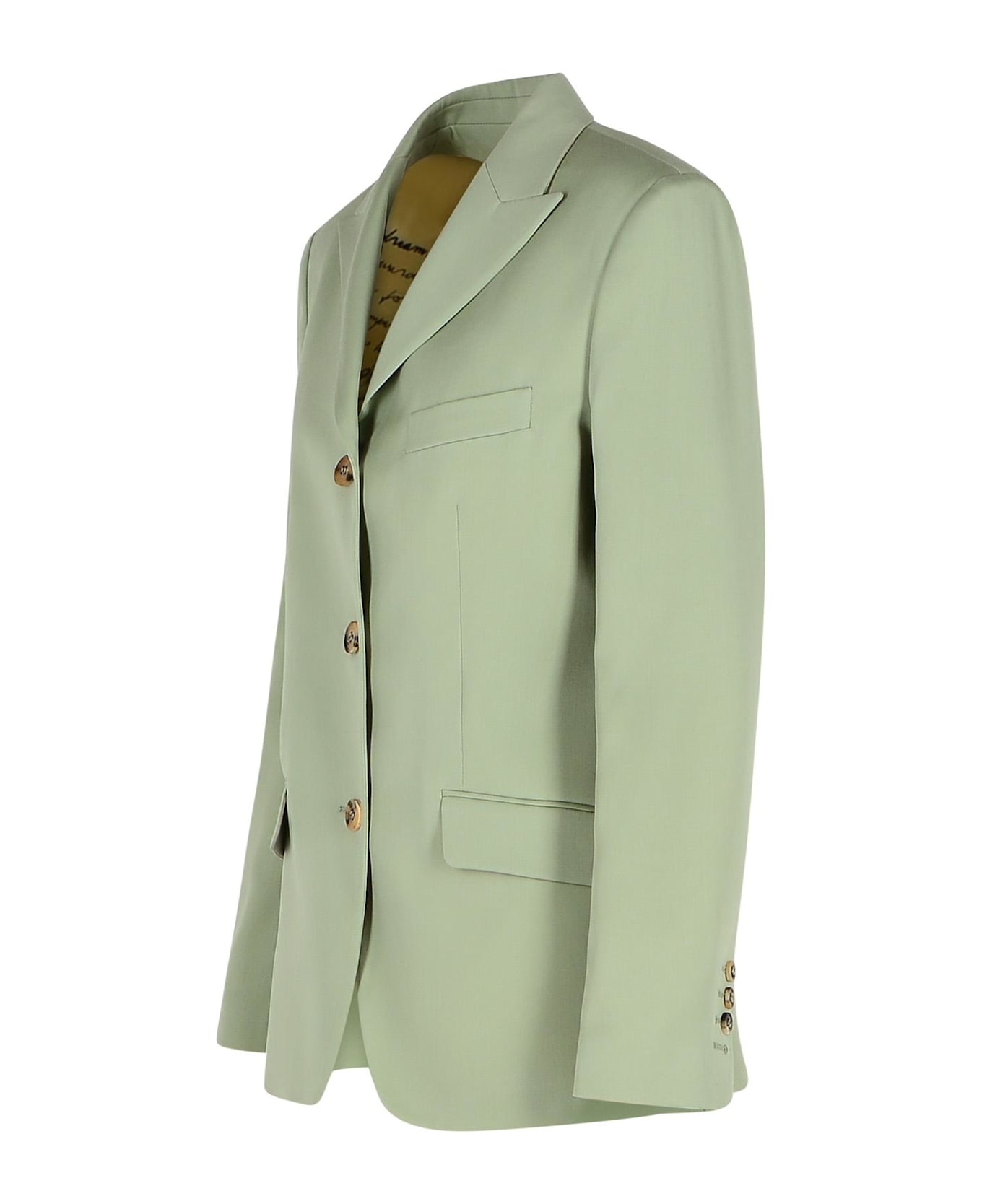 'nima' Green Virgin Wool Blazer - 2