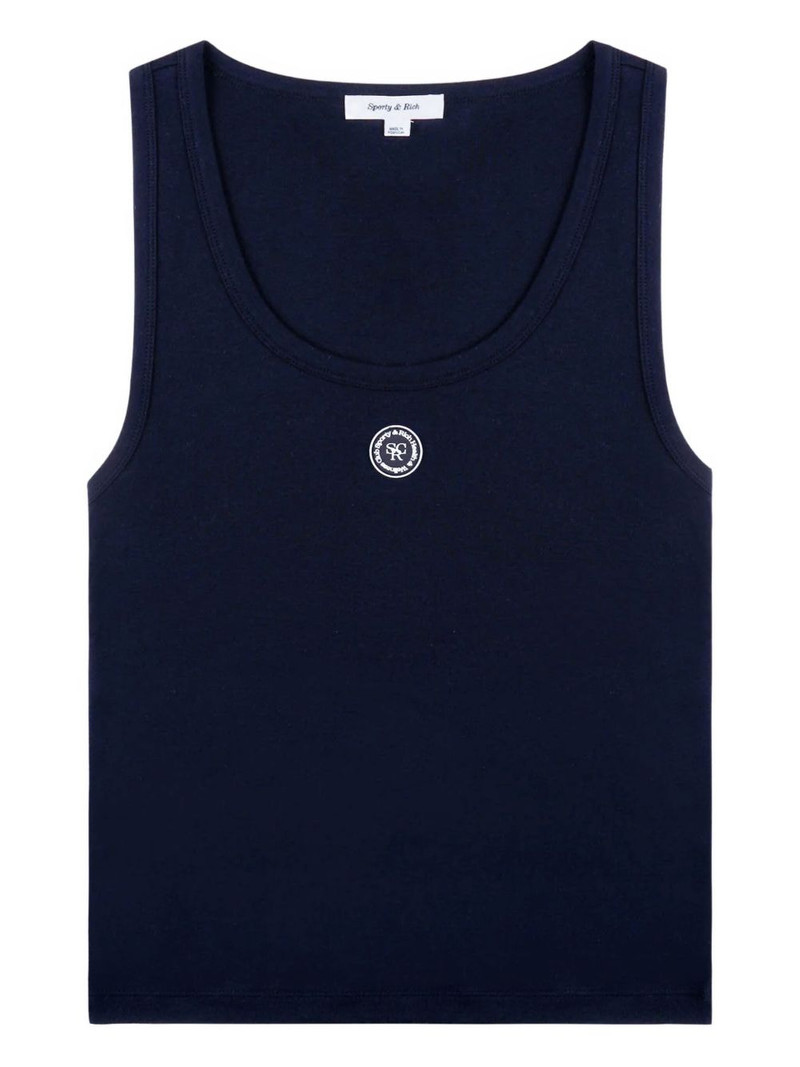 Baby logo-patch rib tank 1