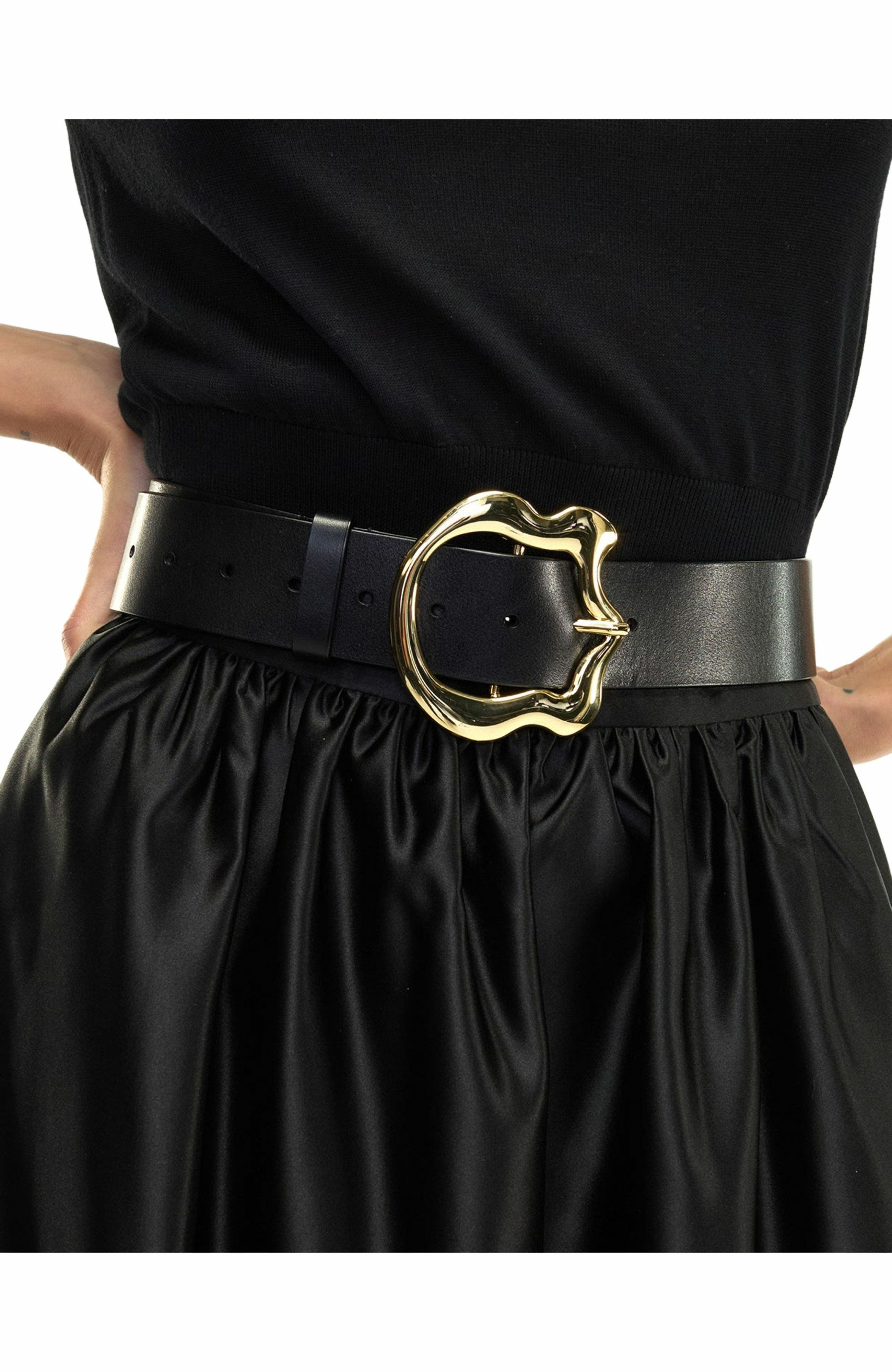 Cynthia Rowley Signature Buckle Belt in Black at Nordstrom - 2