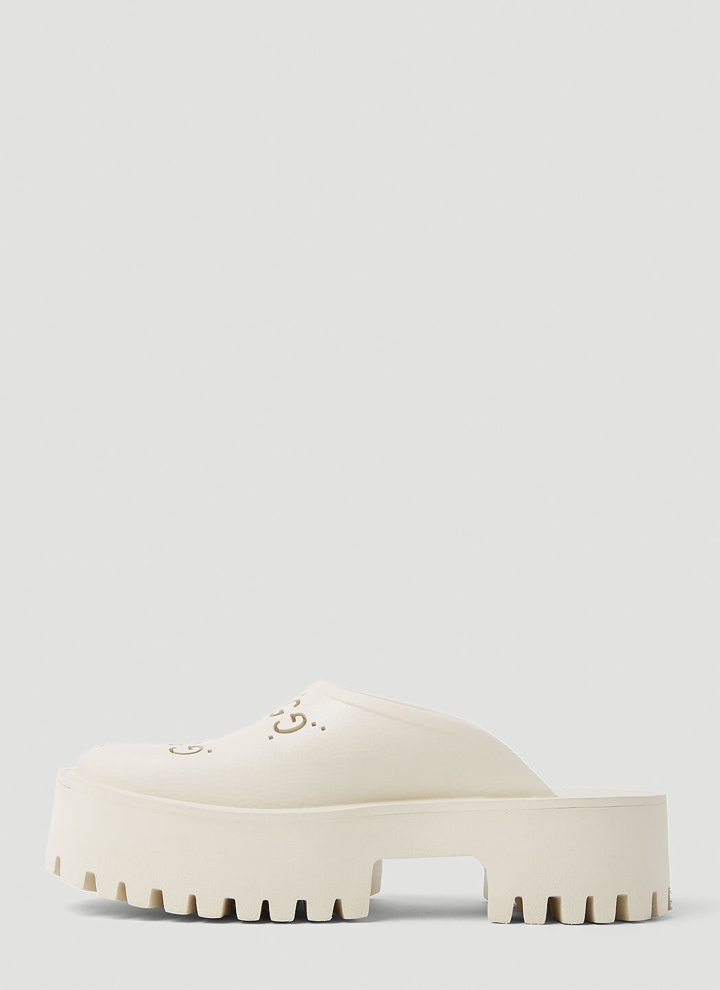 GUCCI Perforated G Platform Slipper Shoes | lncc | REVERSIBLE