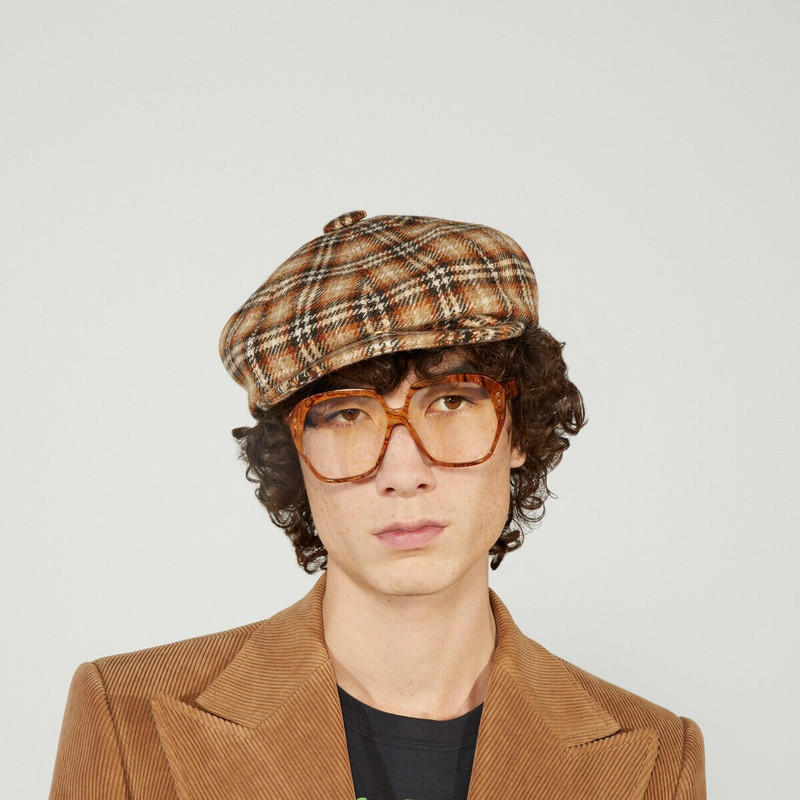 Gucci HA HA HA check hat 3