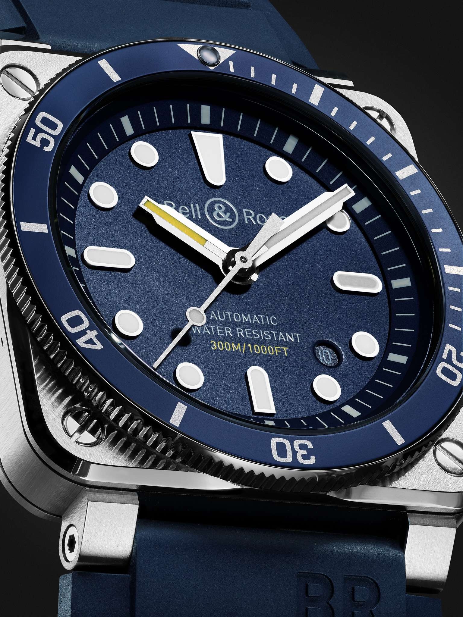 BR 03-92 Diver Blue Automatic 42mm Stainless Steel and Rubber Watch, Ref. No. BR0392-D-BU-ST/SRB - 5