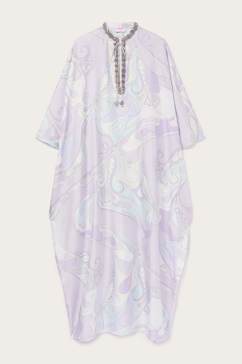 ORCHIDEE PRINT LONG KAFTAN 1