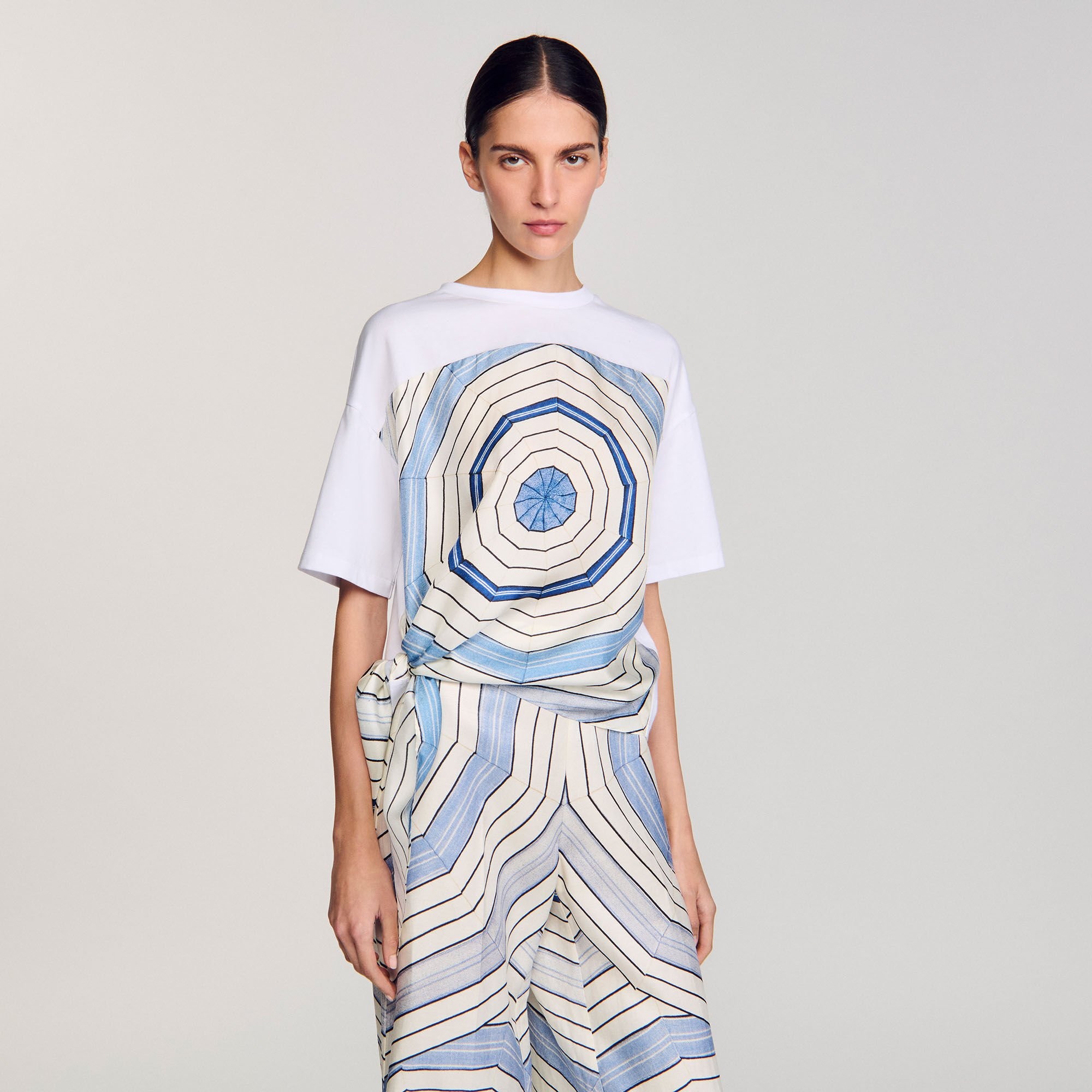 SPIRAL PRINT T-SHIRT - 4