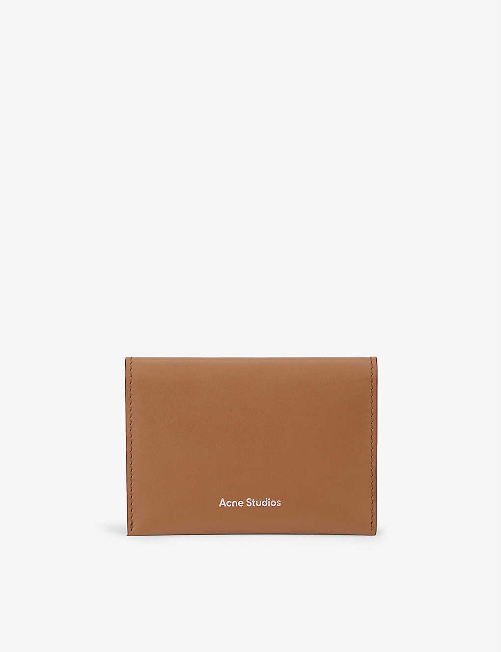 Brand-embossed leather card holder - 1