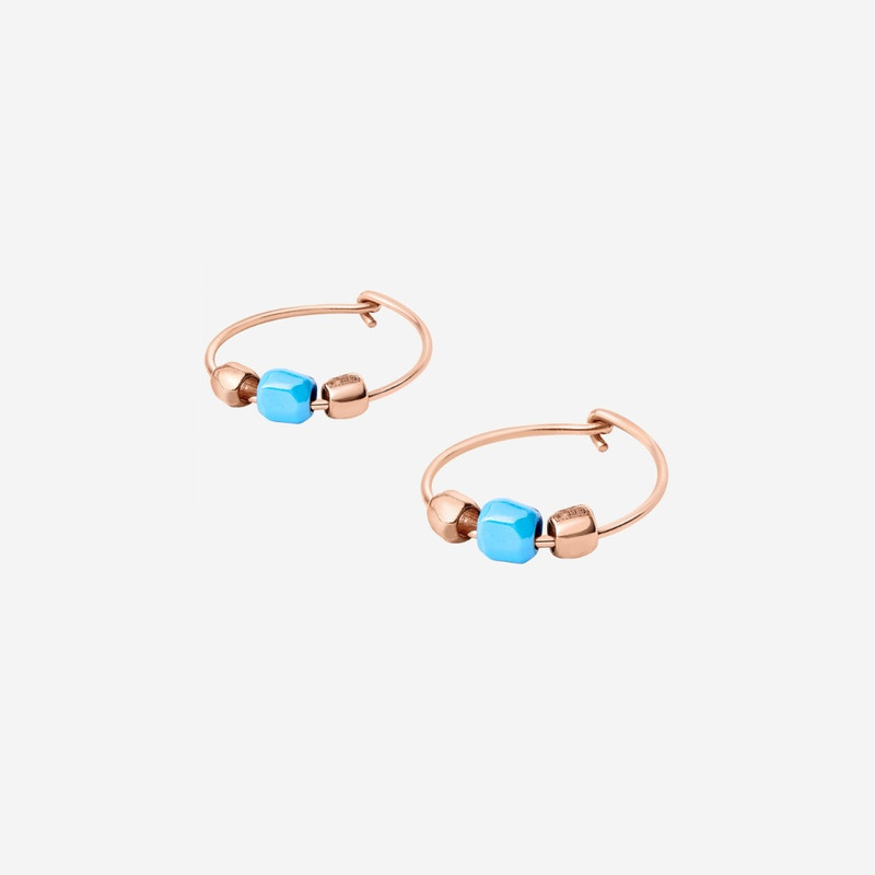 DoDo Rose Gold & Ceramic Mini Granelli Earrings outlook