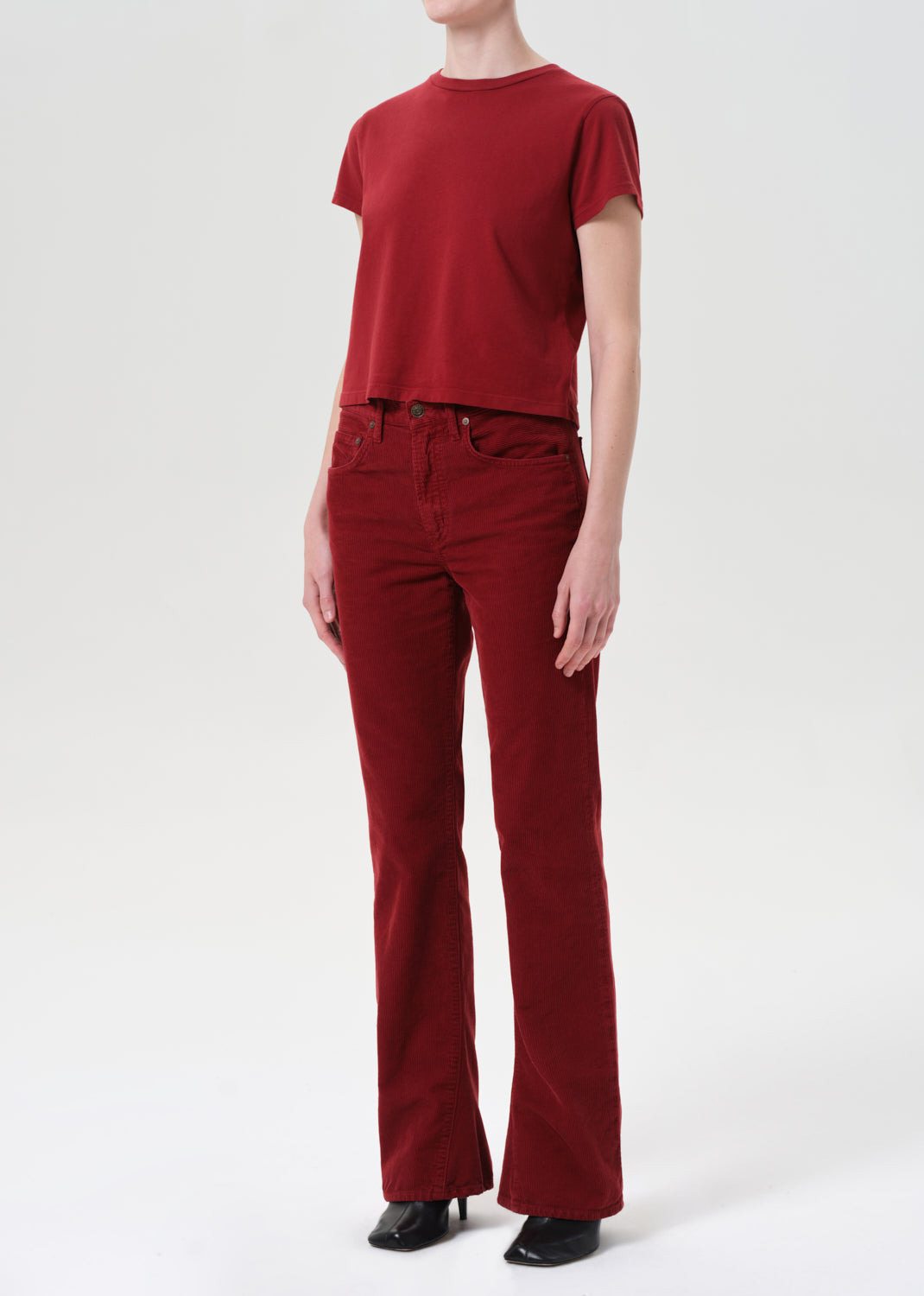 ADINE SHRUNKEN TEE IN BRICK - 6