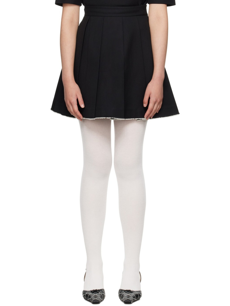 Black Pleated Miniskirt - 1