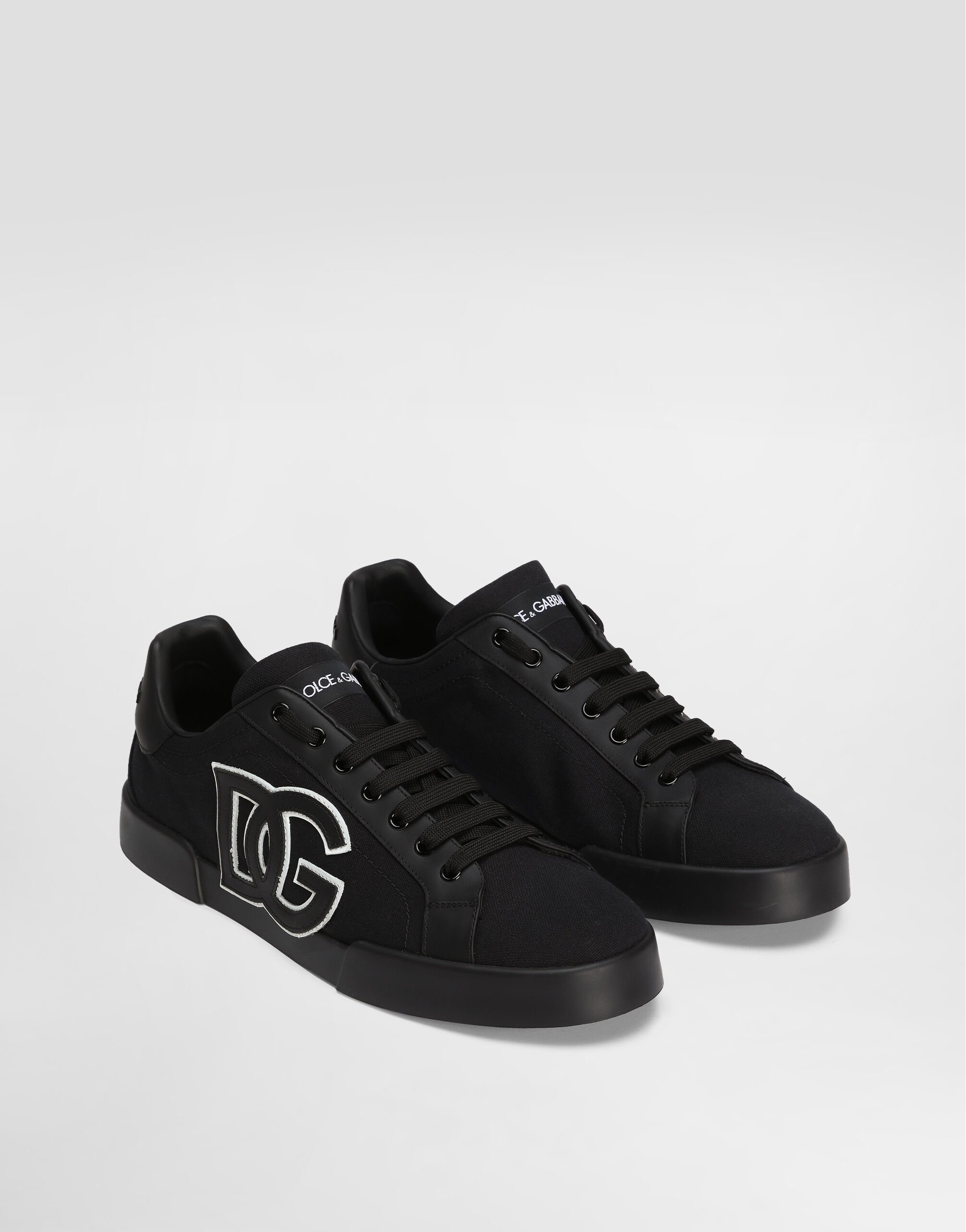 Portofino light strobel sneakers in canvas and calfskin - 2
