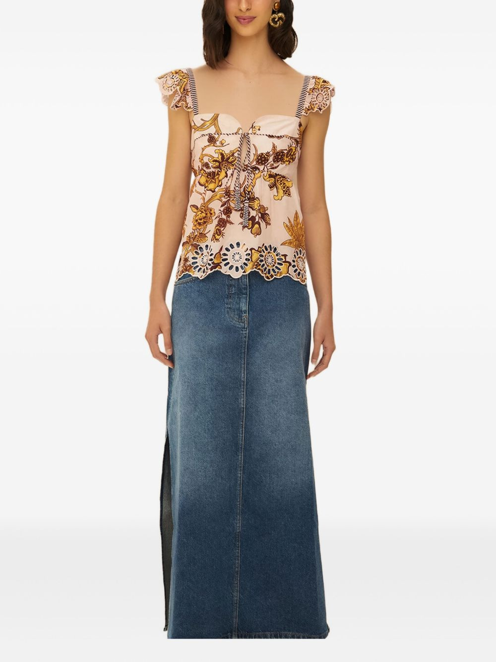 side-slit maxi skirt - 2