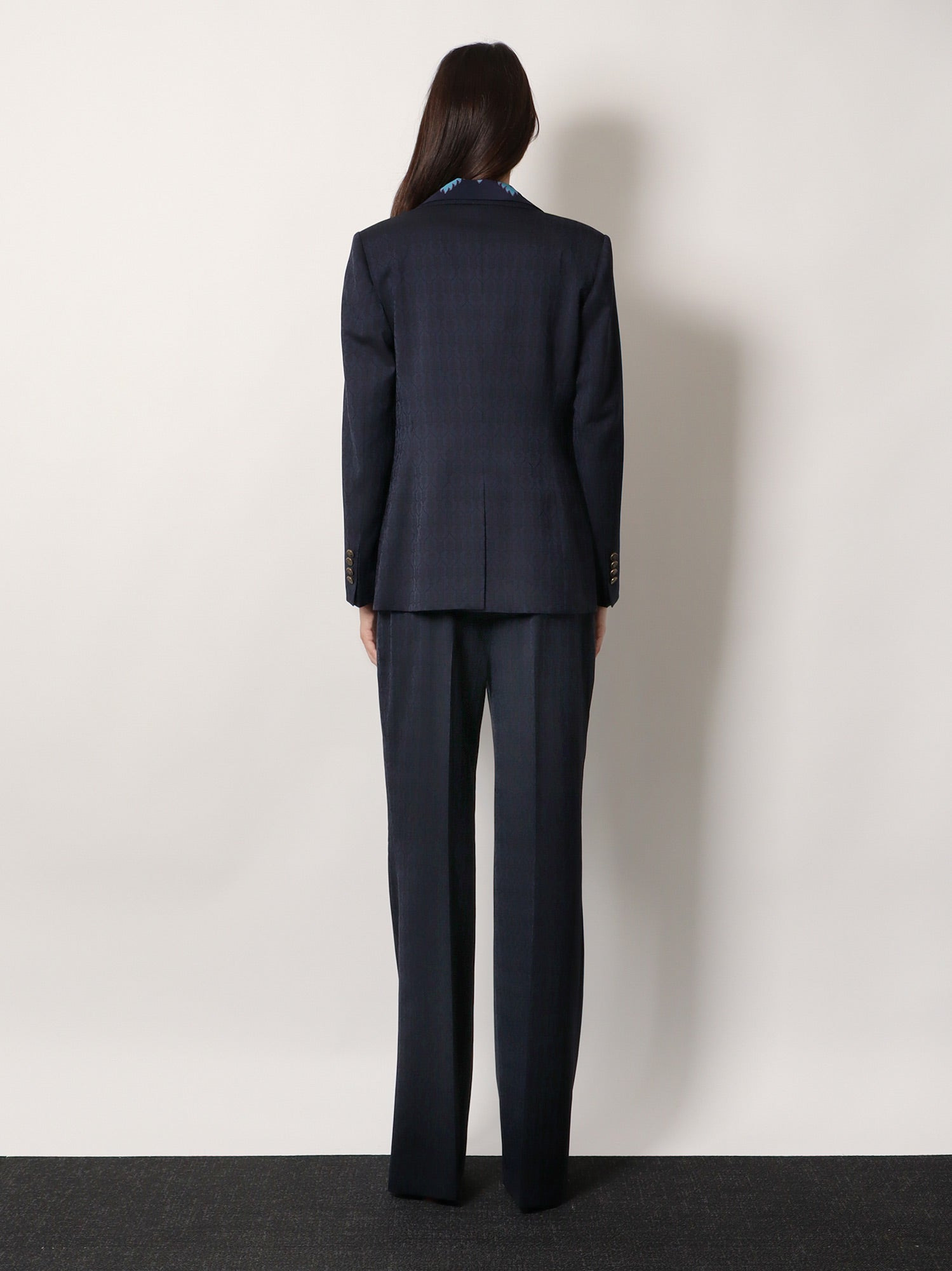 Single-Breasted Wool Blazer With Iconic Pattern - 3