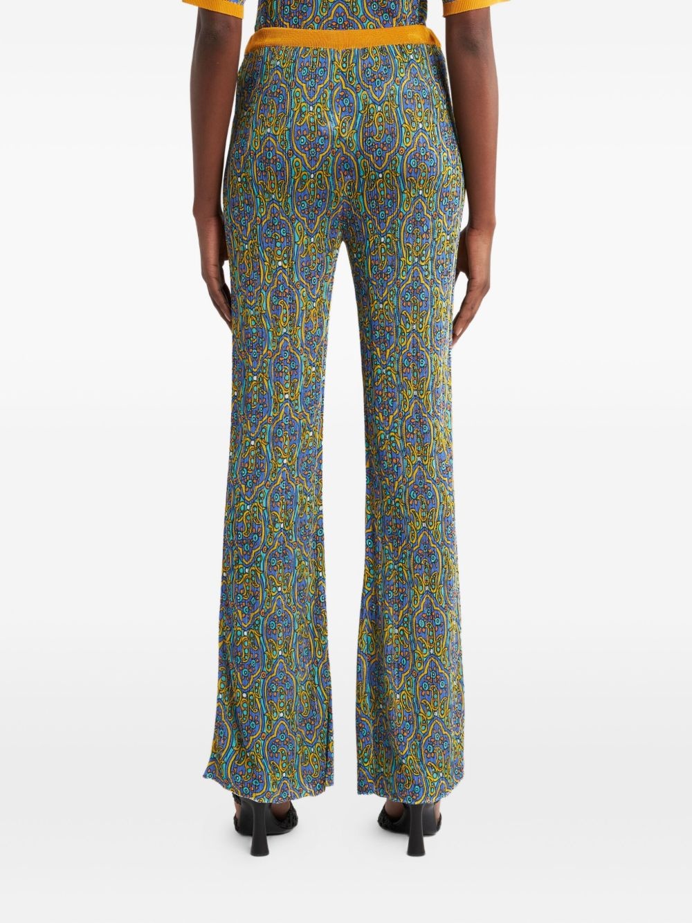 printed knitted trousers - 4