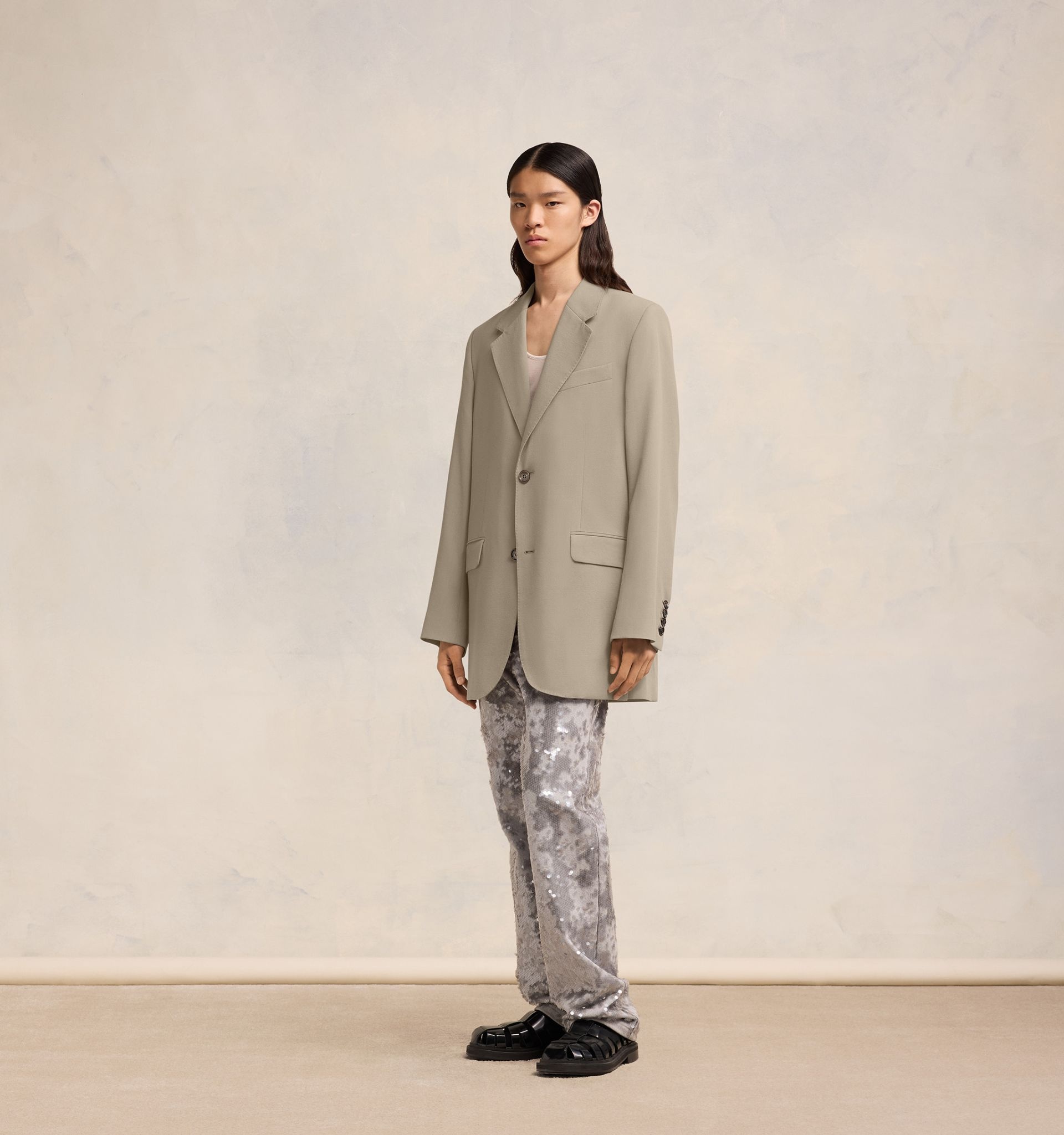 Oversize Two Buttons Jacket - 4