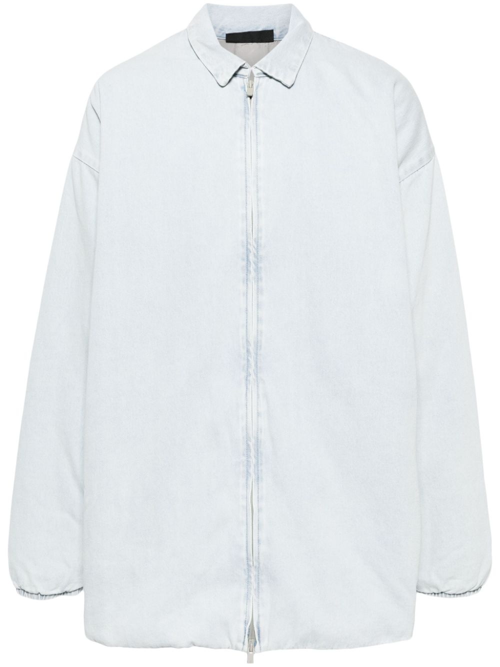 Filled denim shirt jacket - 1
