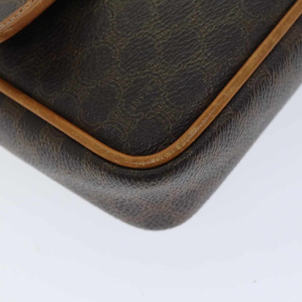 CELINE Macadam Canvas Shoulder Bag Pvc Brown - 15