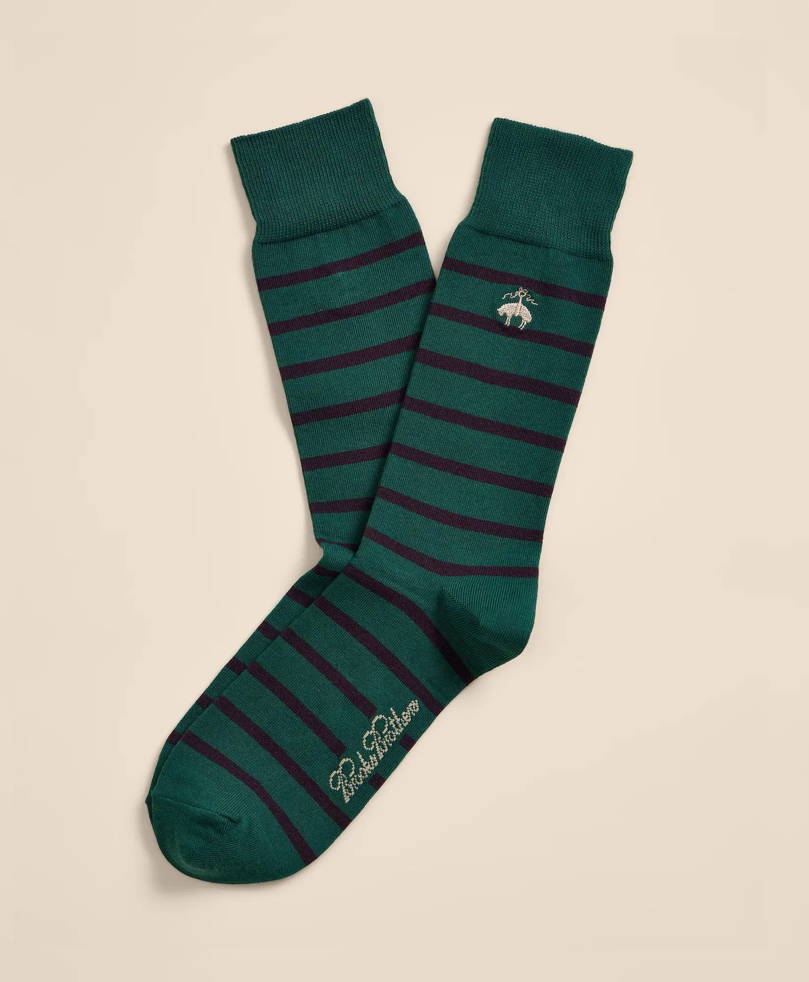 Cotton-Blend Mariner Stripe Socks - 1