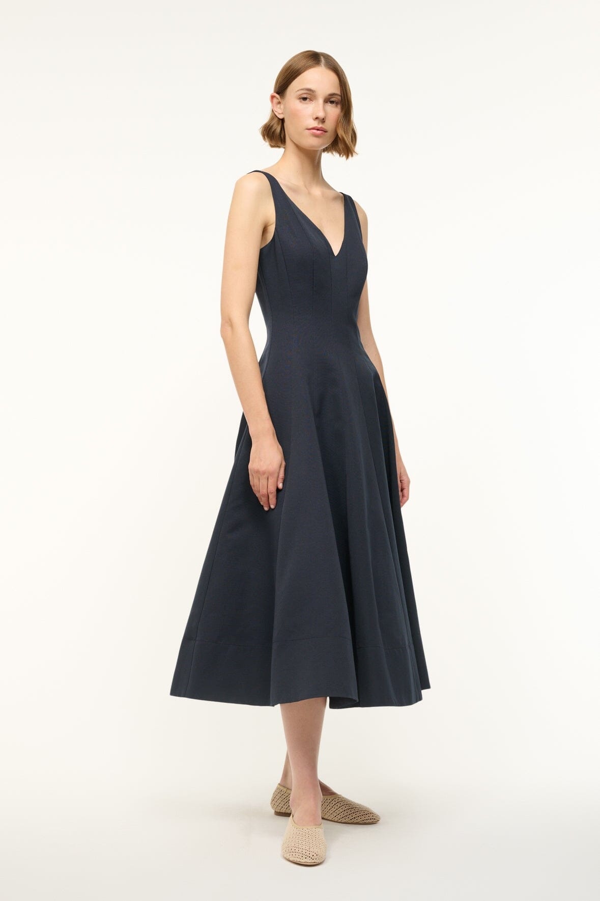 STAUD MARIETA DRESS NAVY - 5