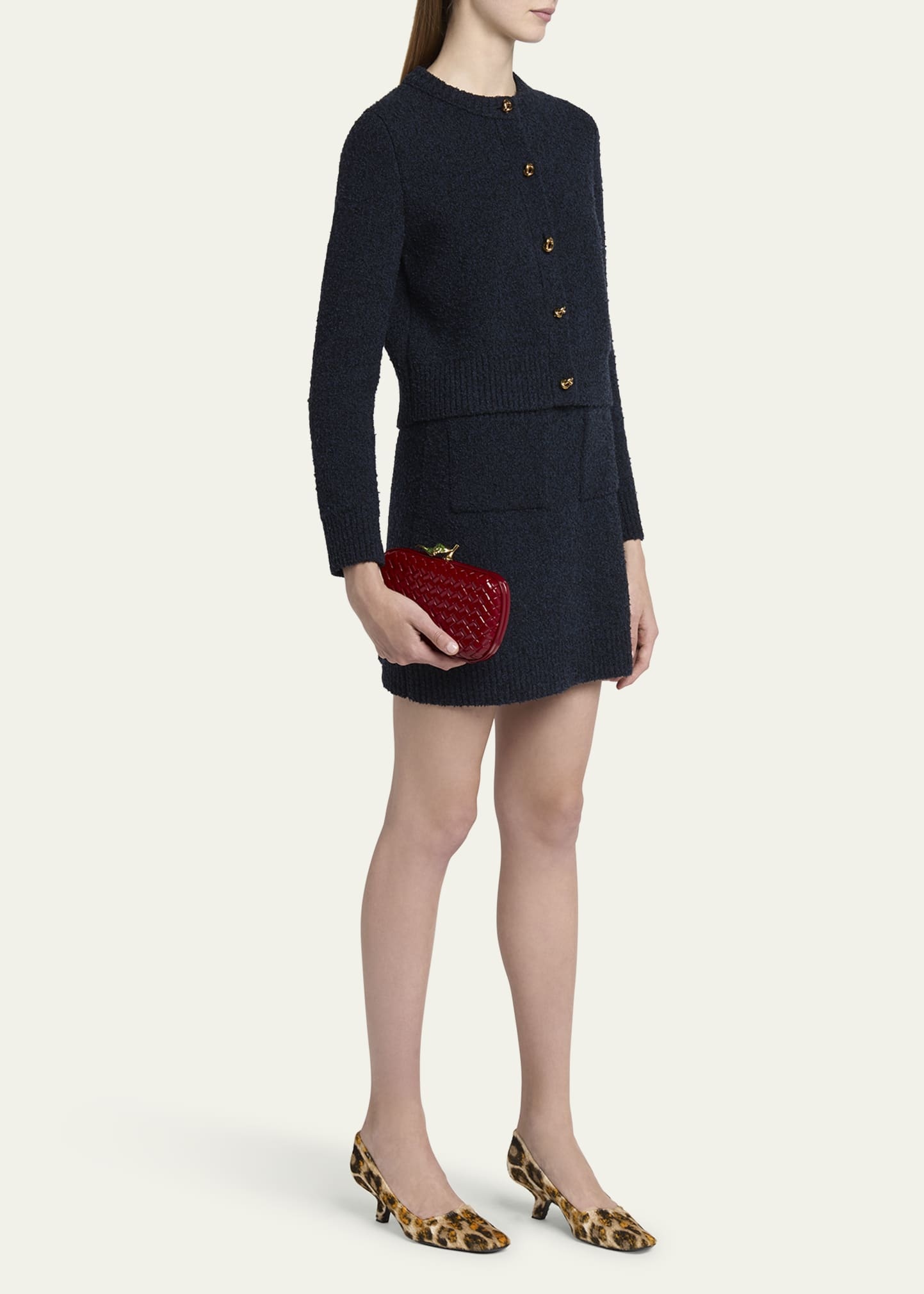 Apple Knot Patent Leather Clutch Bag - 6