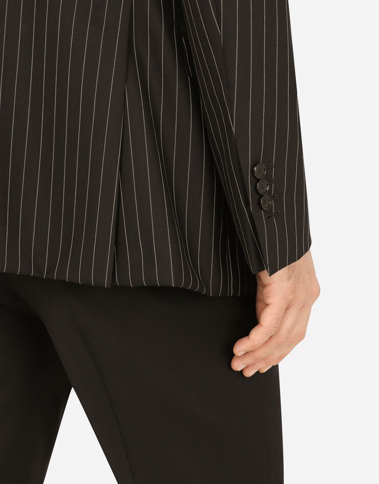 Double-breasted wool Sicilia-fit jacket with pinstripe design - 5