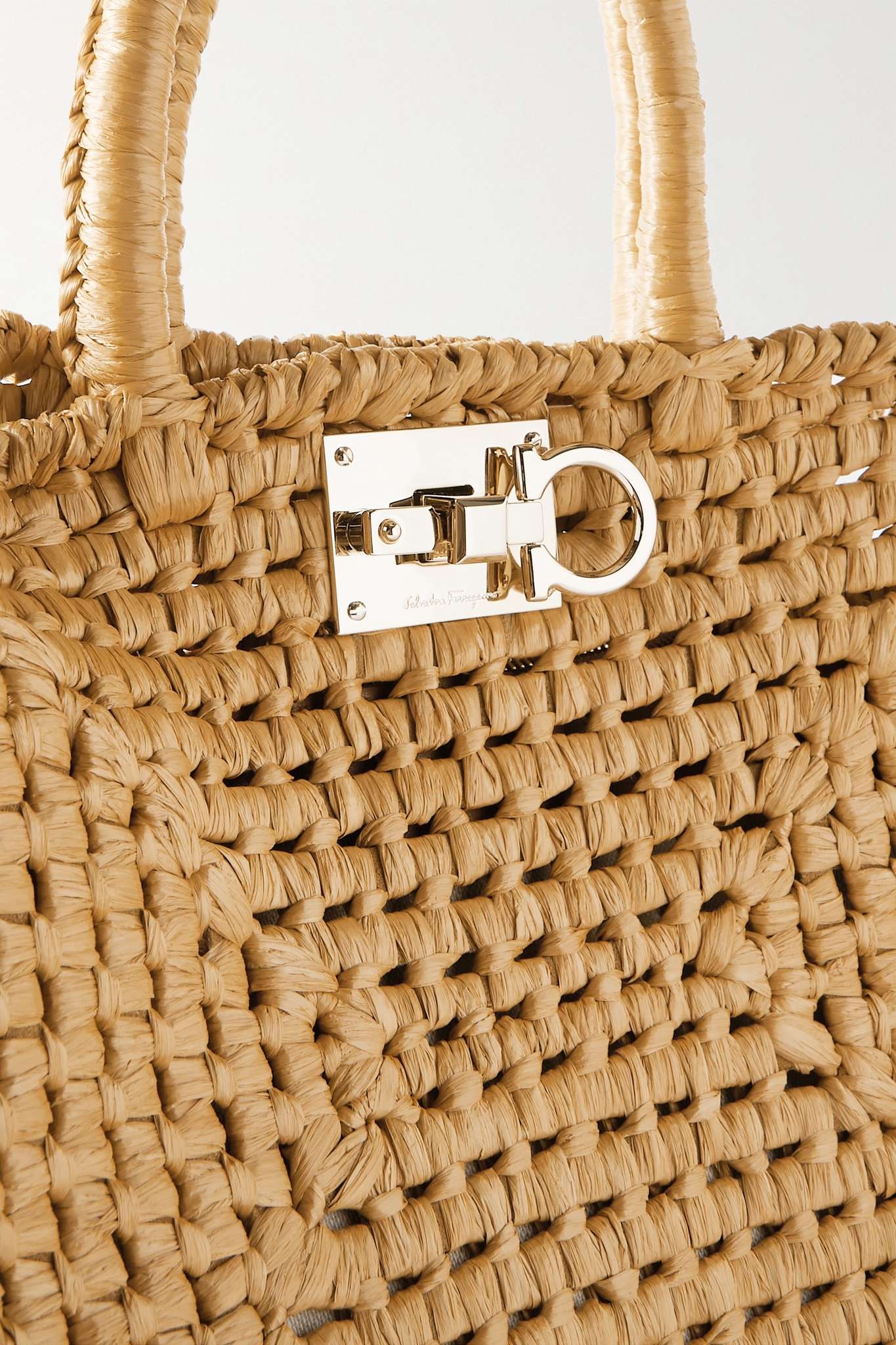 The Studio Basket woven raffia tote - 4