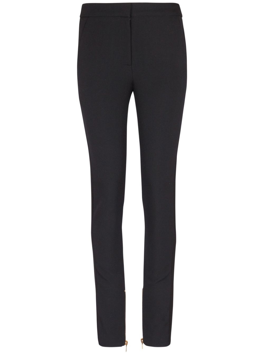 zipped slim-fit trousers - 1