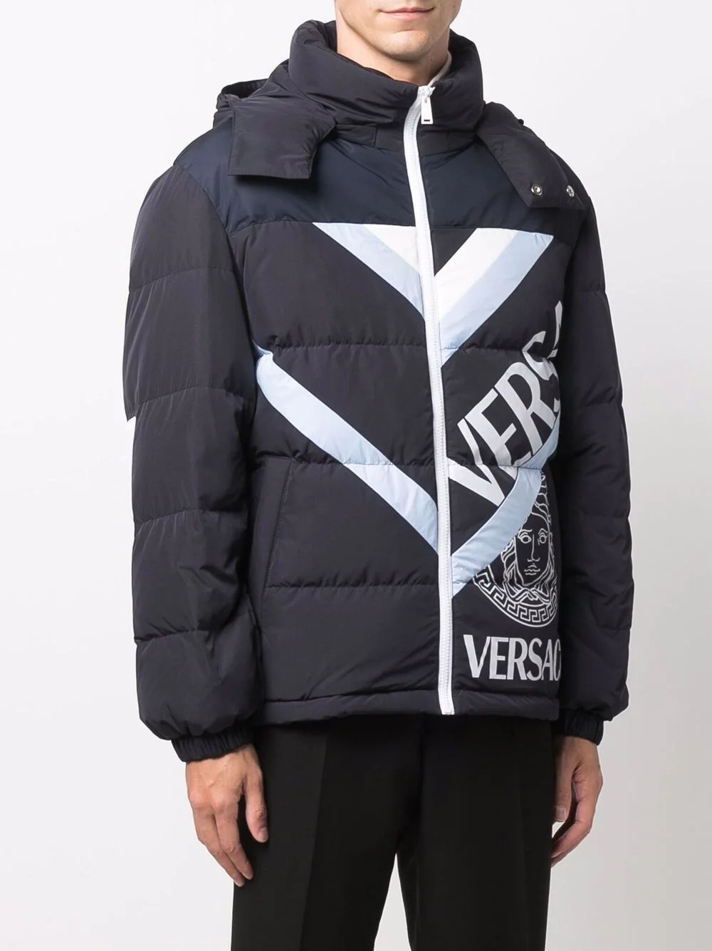 logo-print puffer jacket - 3