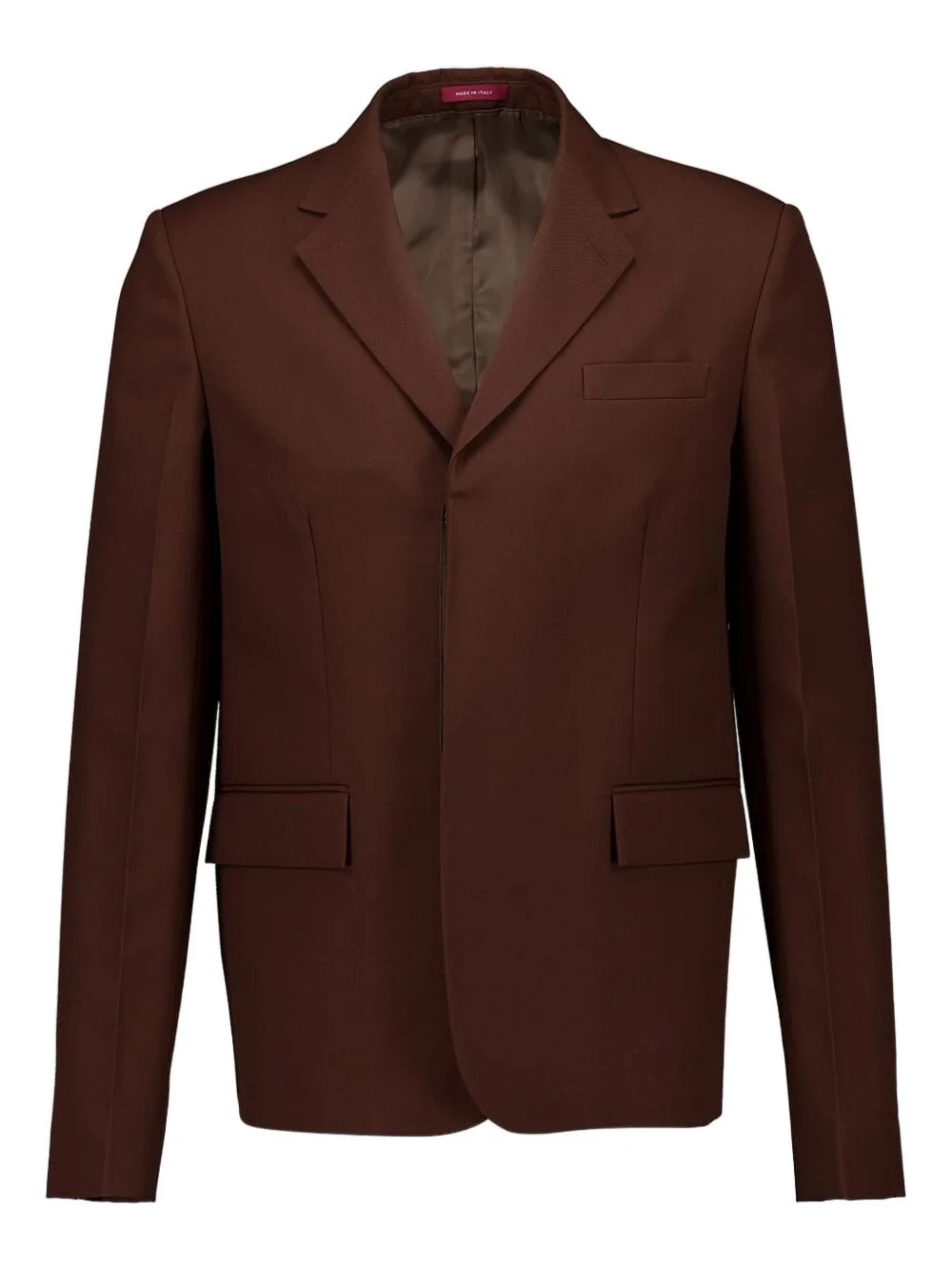 embossed sleeve wool blazer - 1