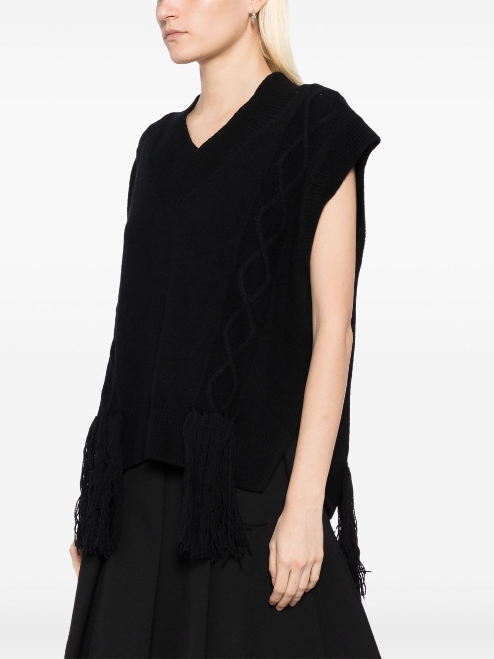 fringe detailing vest - 3