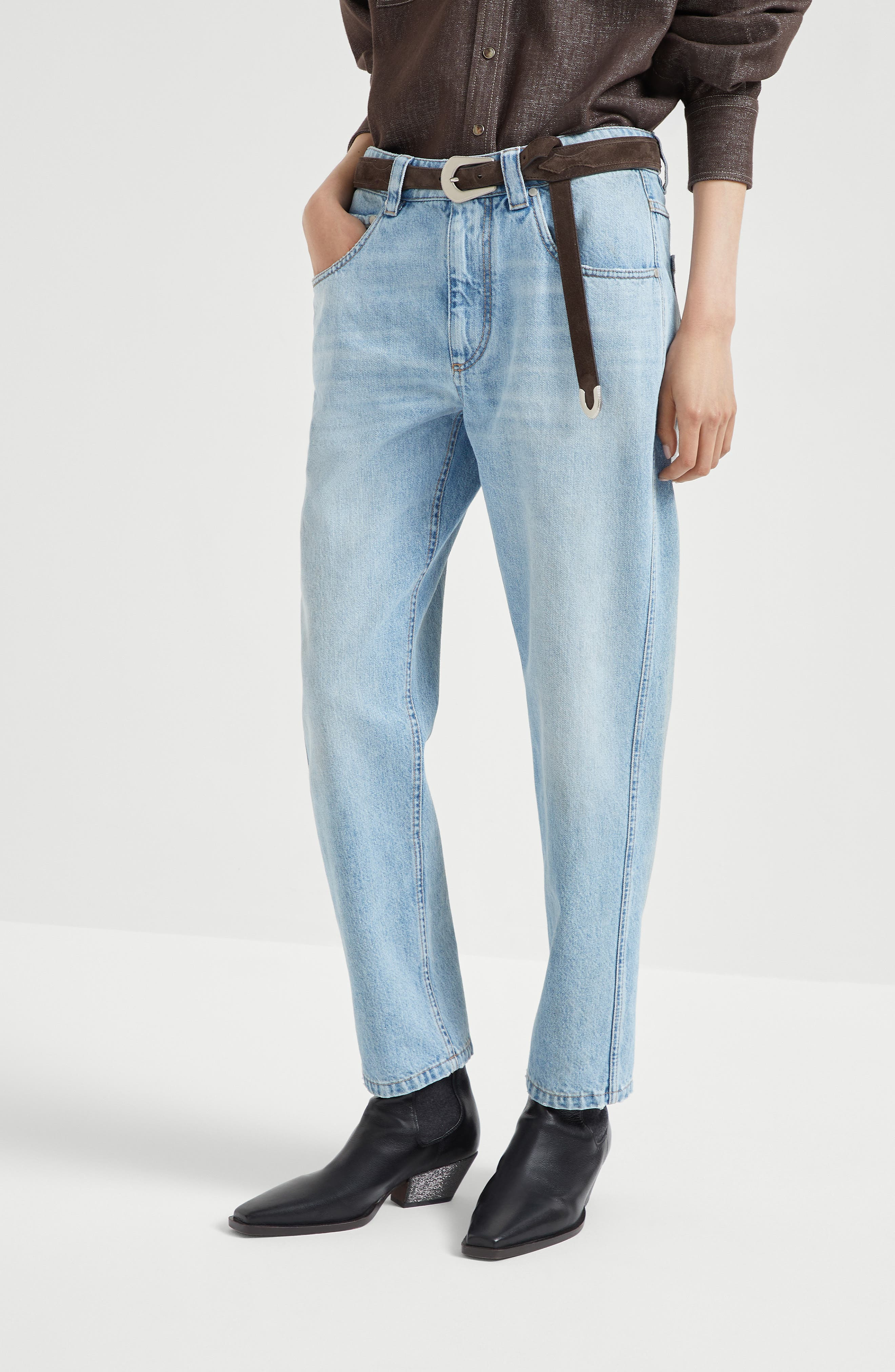 Brunello Cucinelli Straight trousers in Light Denim at Nordstrom - 2