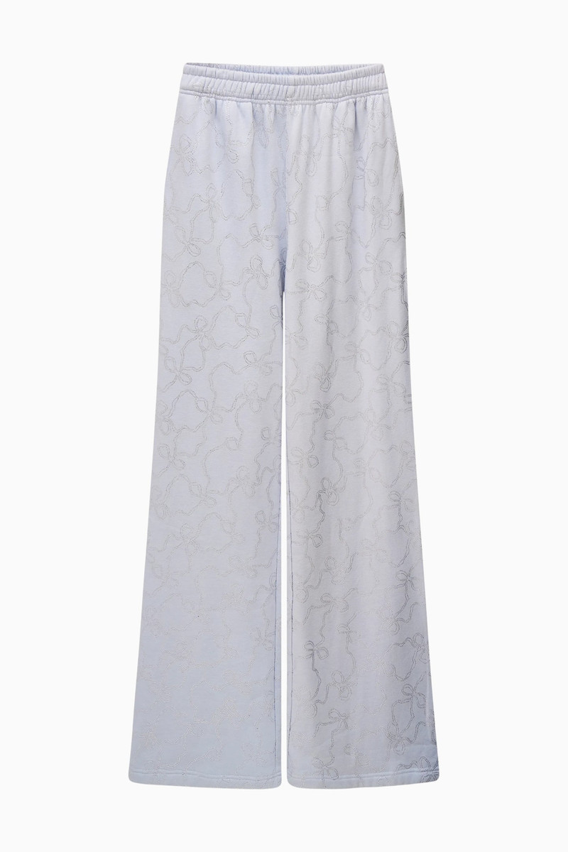 Momo Bow Embellished Fleece Sweatpants 1