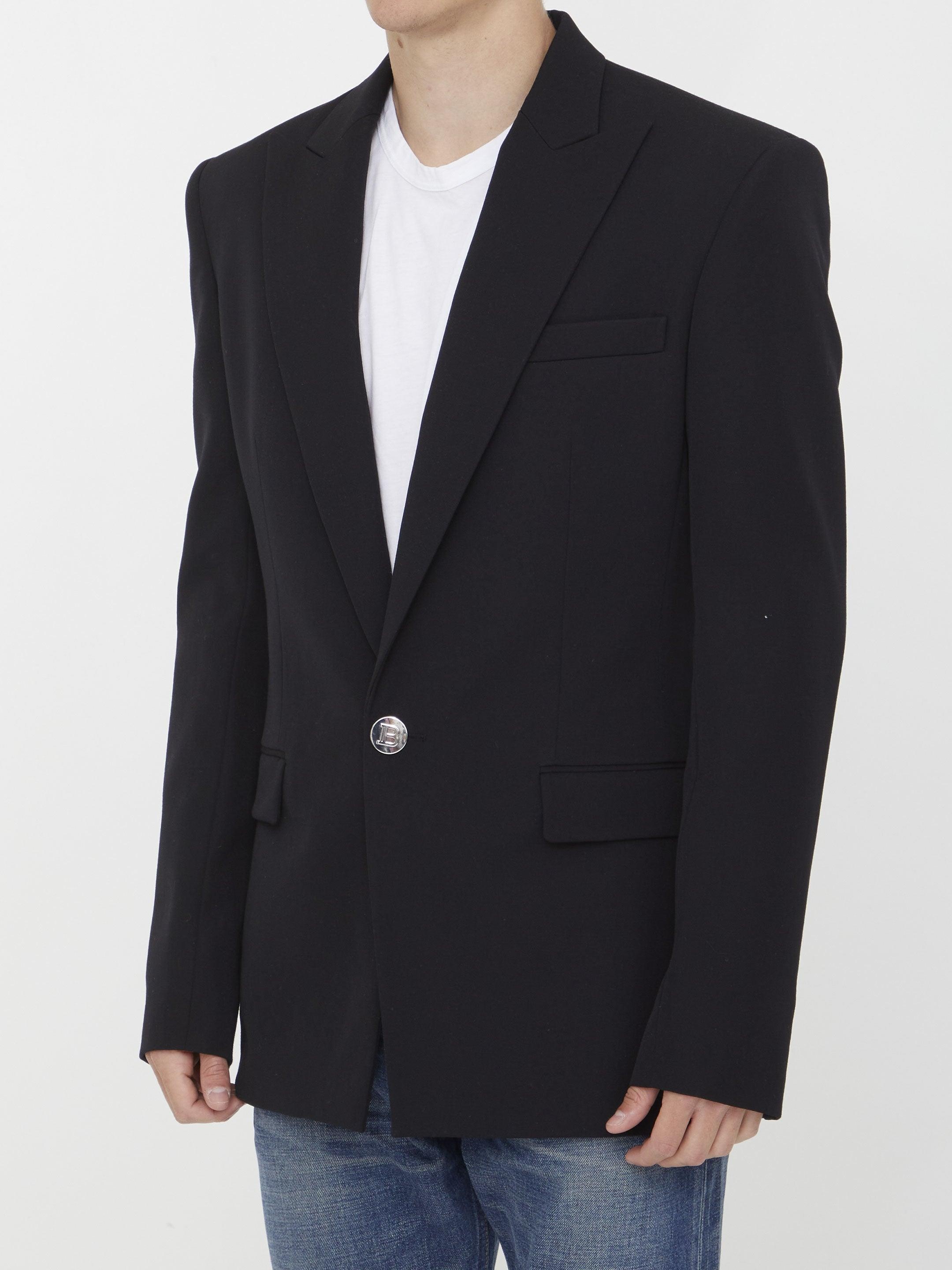 Balmain Black Wool Jacket - 2