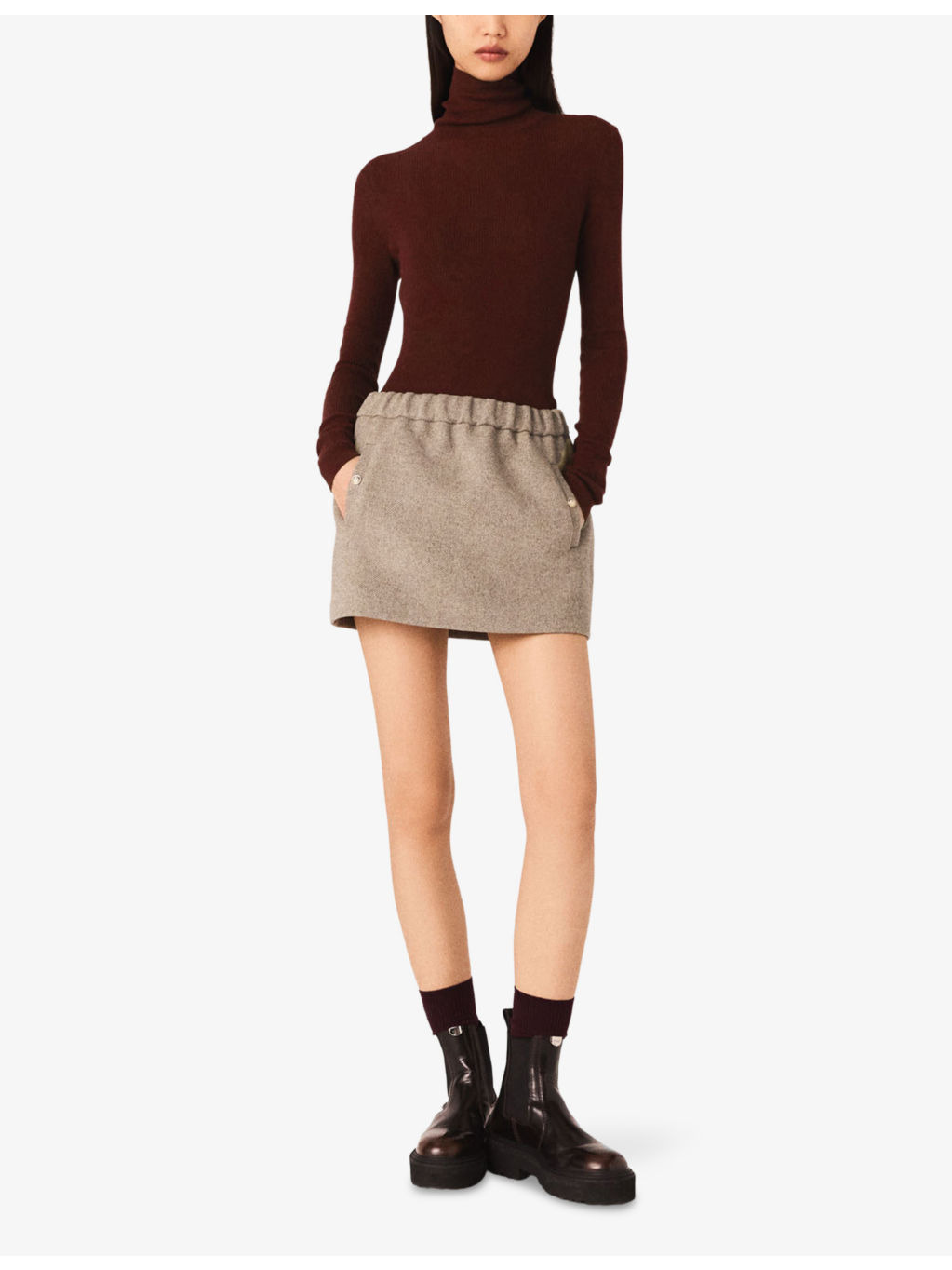 Roll-Neck Long-Sleeve Wool And Silk-Blend Jumper - 2
