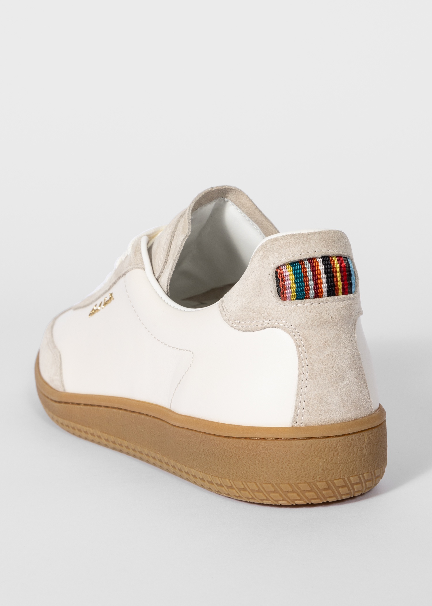 White Leather 'Como' Trainers - 5