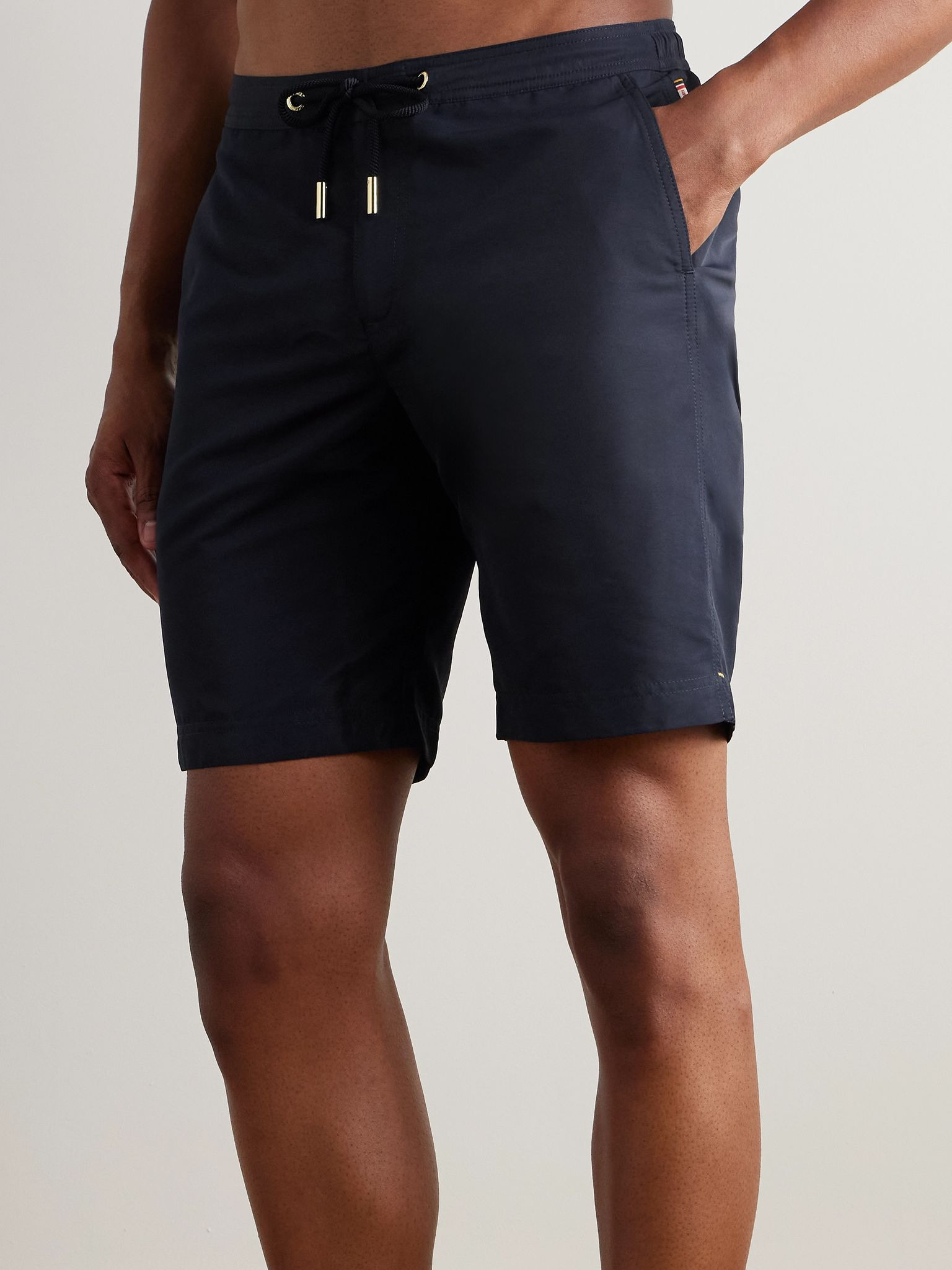 Dane Straight-Leg Long-Length Swim Shorts Navy - 2