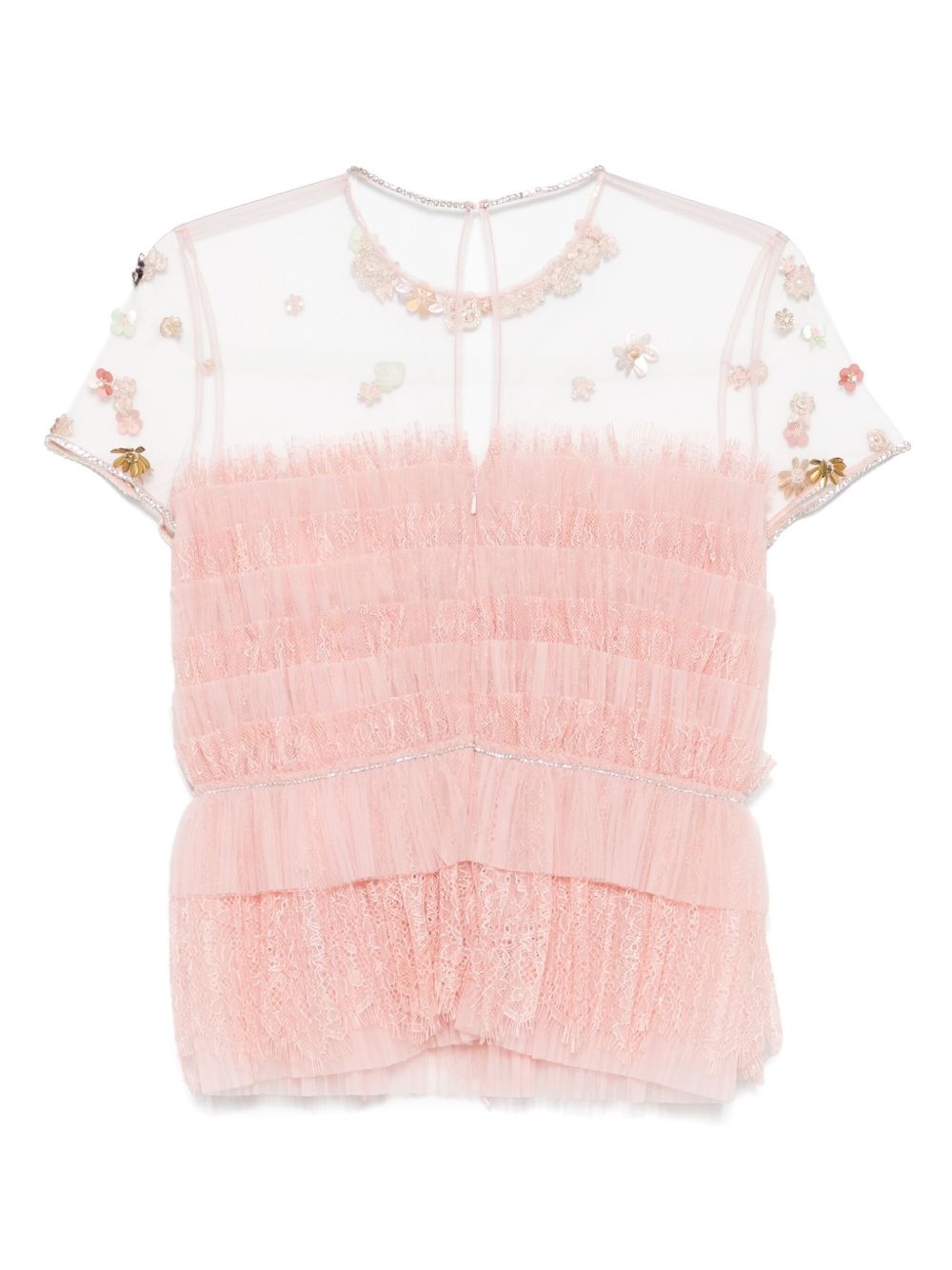 crystal-embellished blouse - 2
