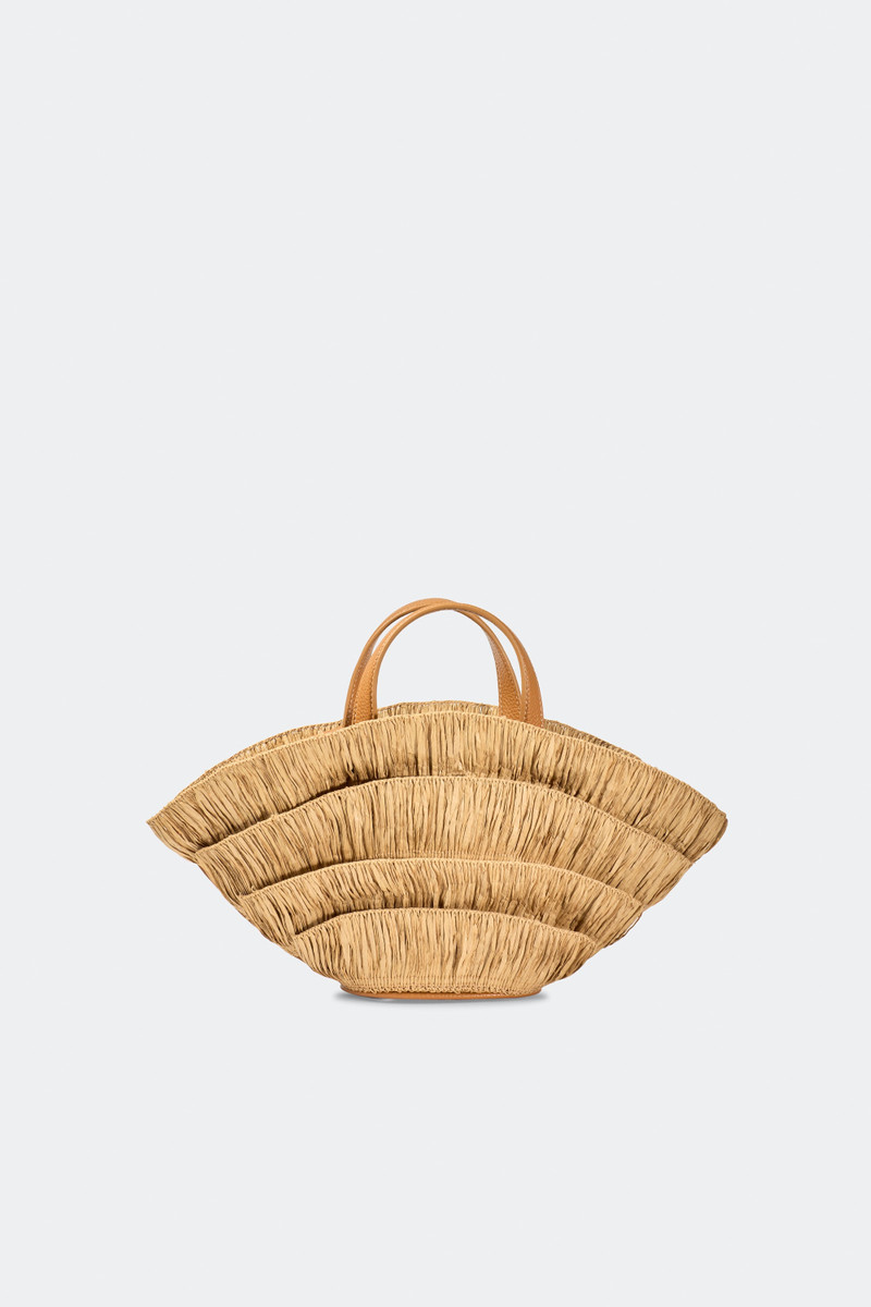 Fan Mini Mercado Tote in Natural 1
