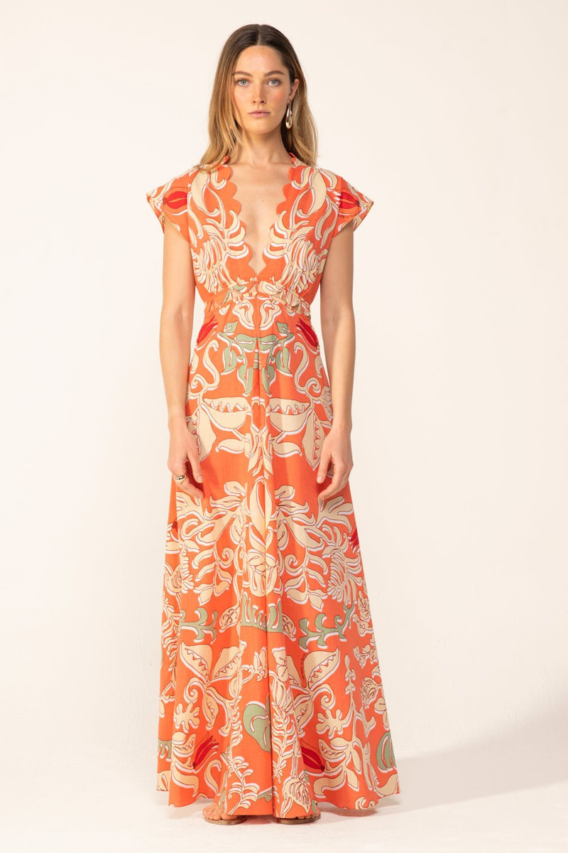 Long Dress Noreen - Orange Ritual - 1