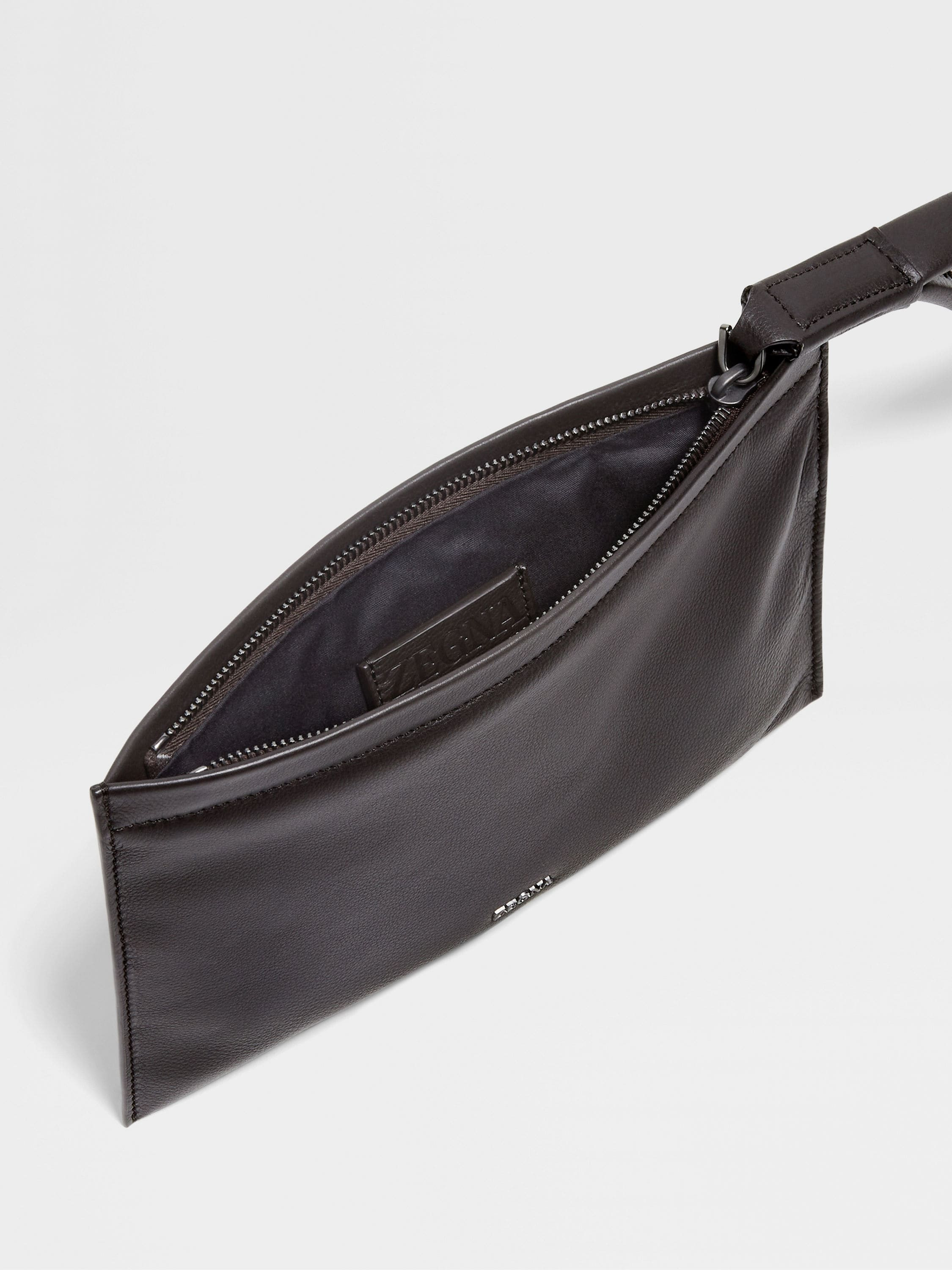 DARK BROWN SECONDSKIN POUCH - 2