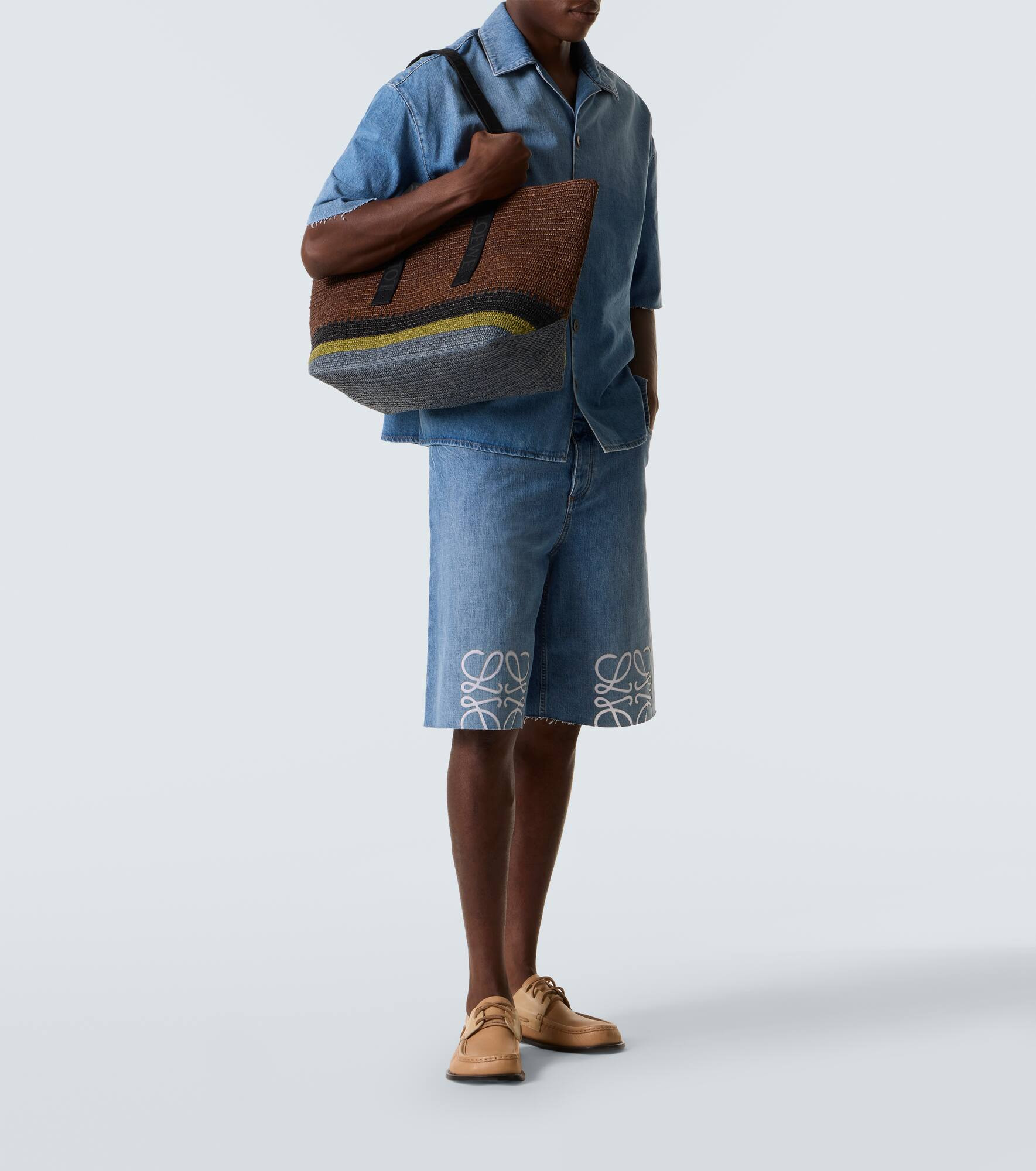 Anagram denim shorts - 2