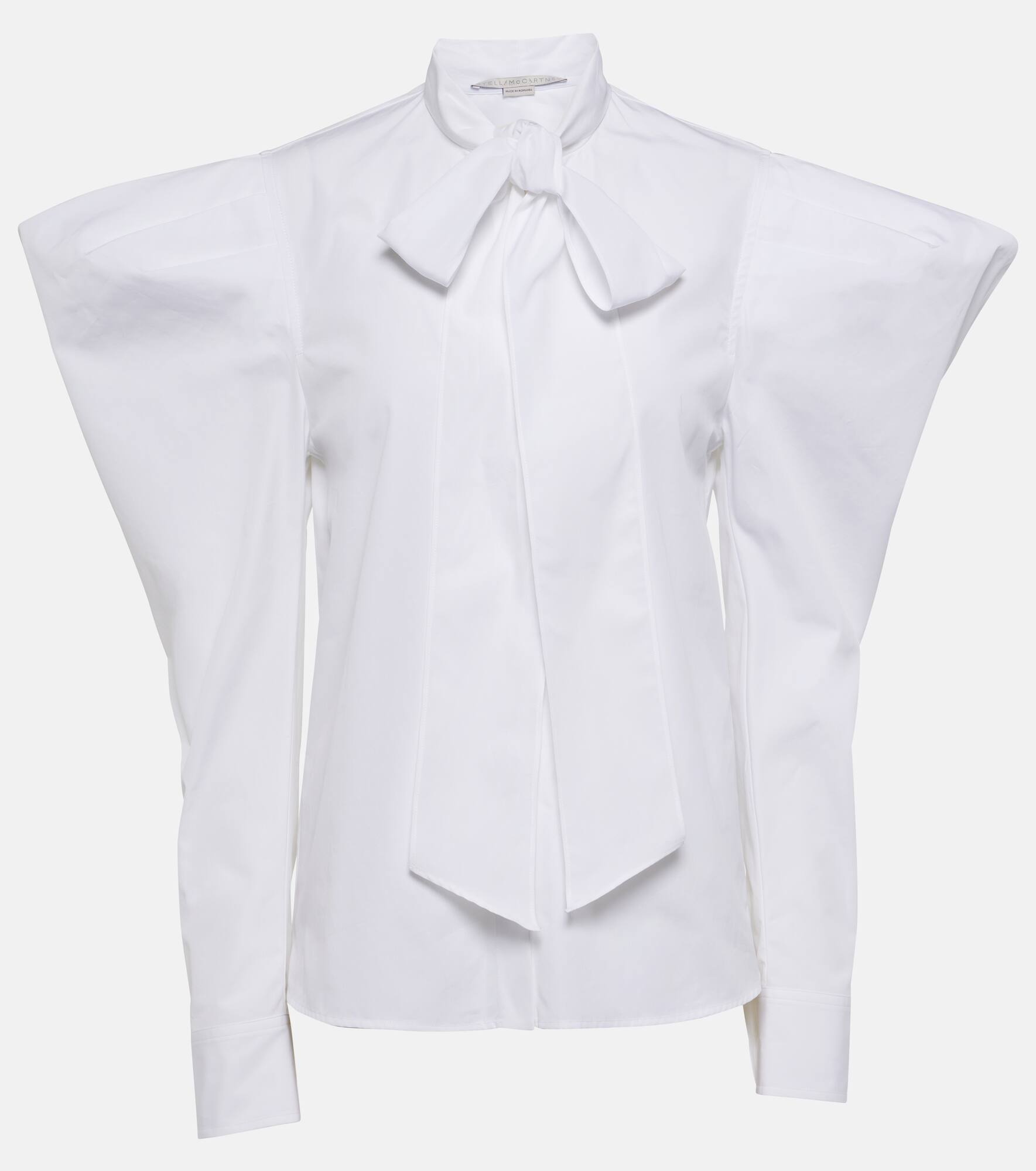 Puff-sleeve cotton shirt - 1