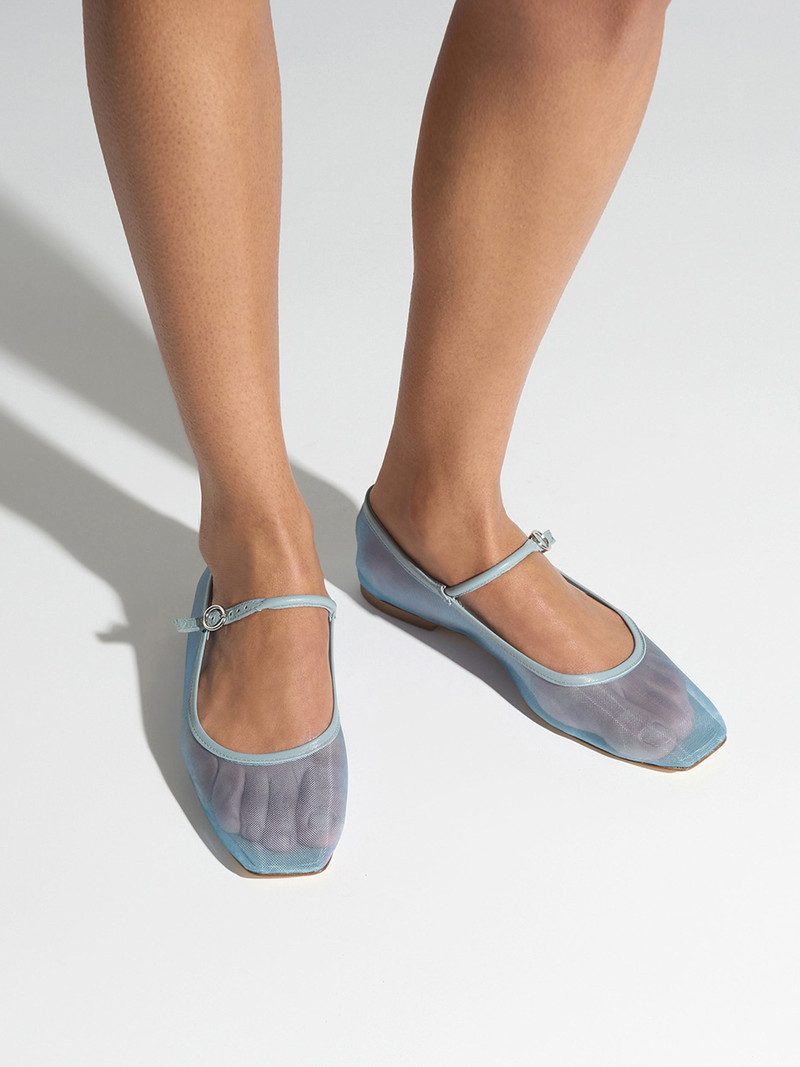 Aeyde Uma Mesh Mary-Jane Flats outlook