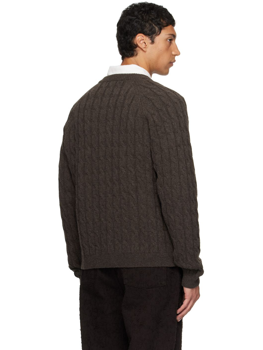 Brown Editor Zip Sweater - 3