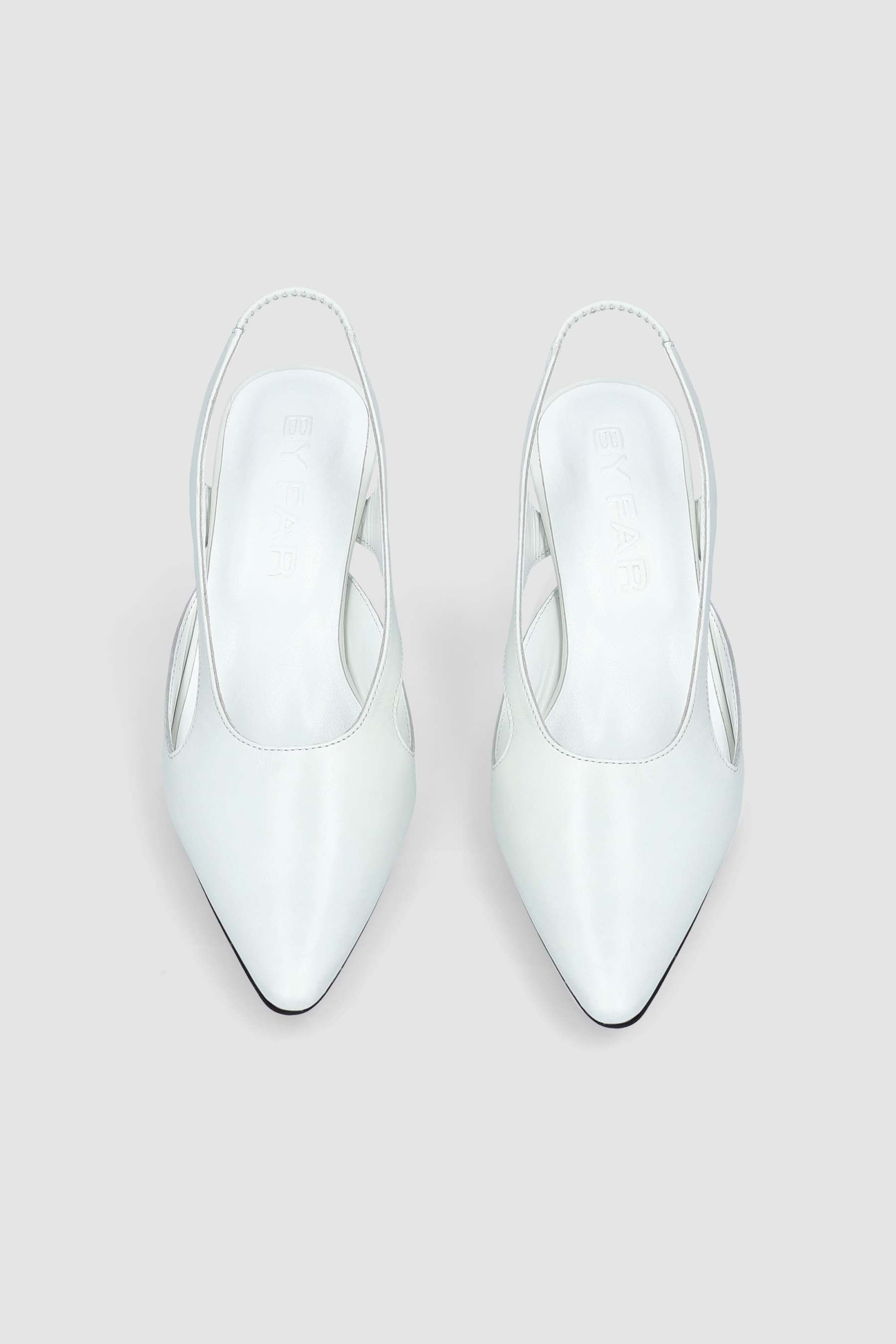 RUNA BURRATA CREASED CALF LEATHER SLINGBACK PUMP - 3