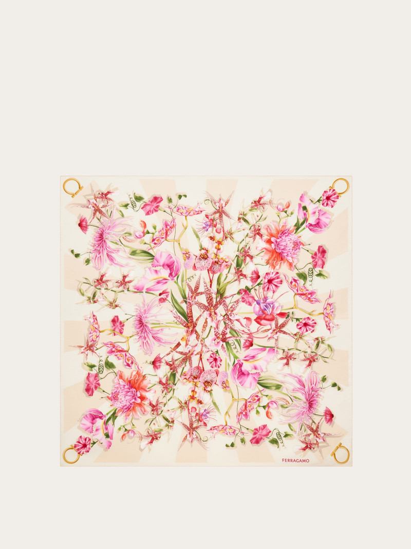 Gaia print silk scarf 1