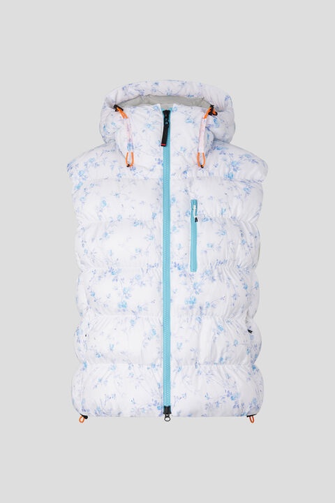 Naima Quilted waistcoat in White/Blue - 1