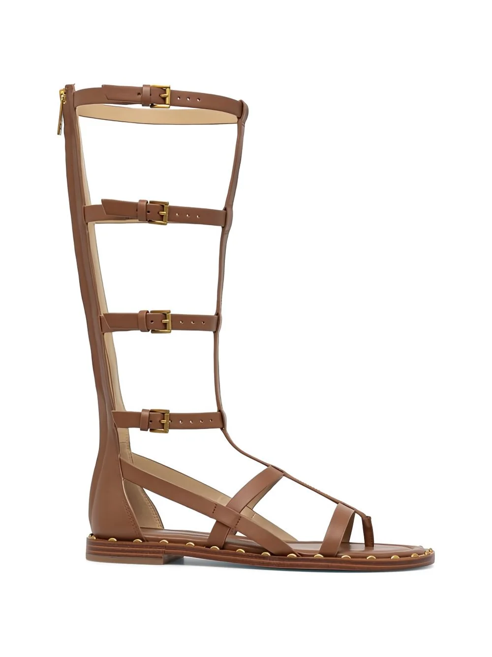 buckle studded sandals - 1