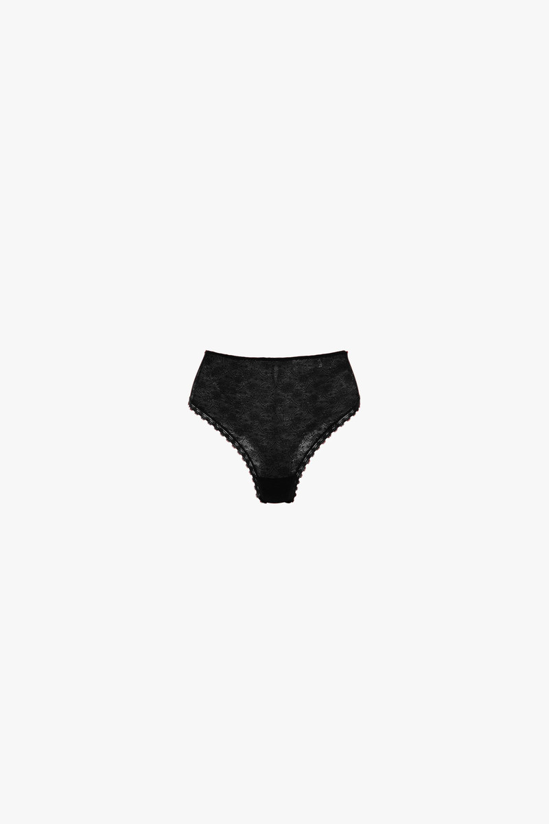 레이스 Knickers 에 검정 - 1