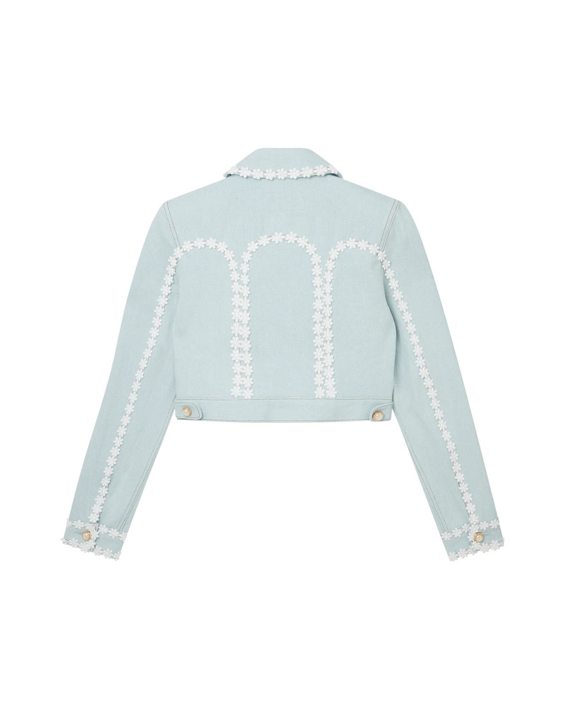 CASABLANCA Cut Out Arch Denim Jacket outlook