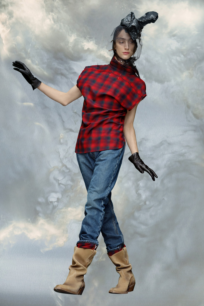Maison Margiela Pendleton sleeveless shirt outlook