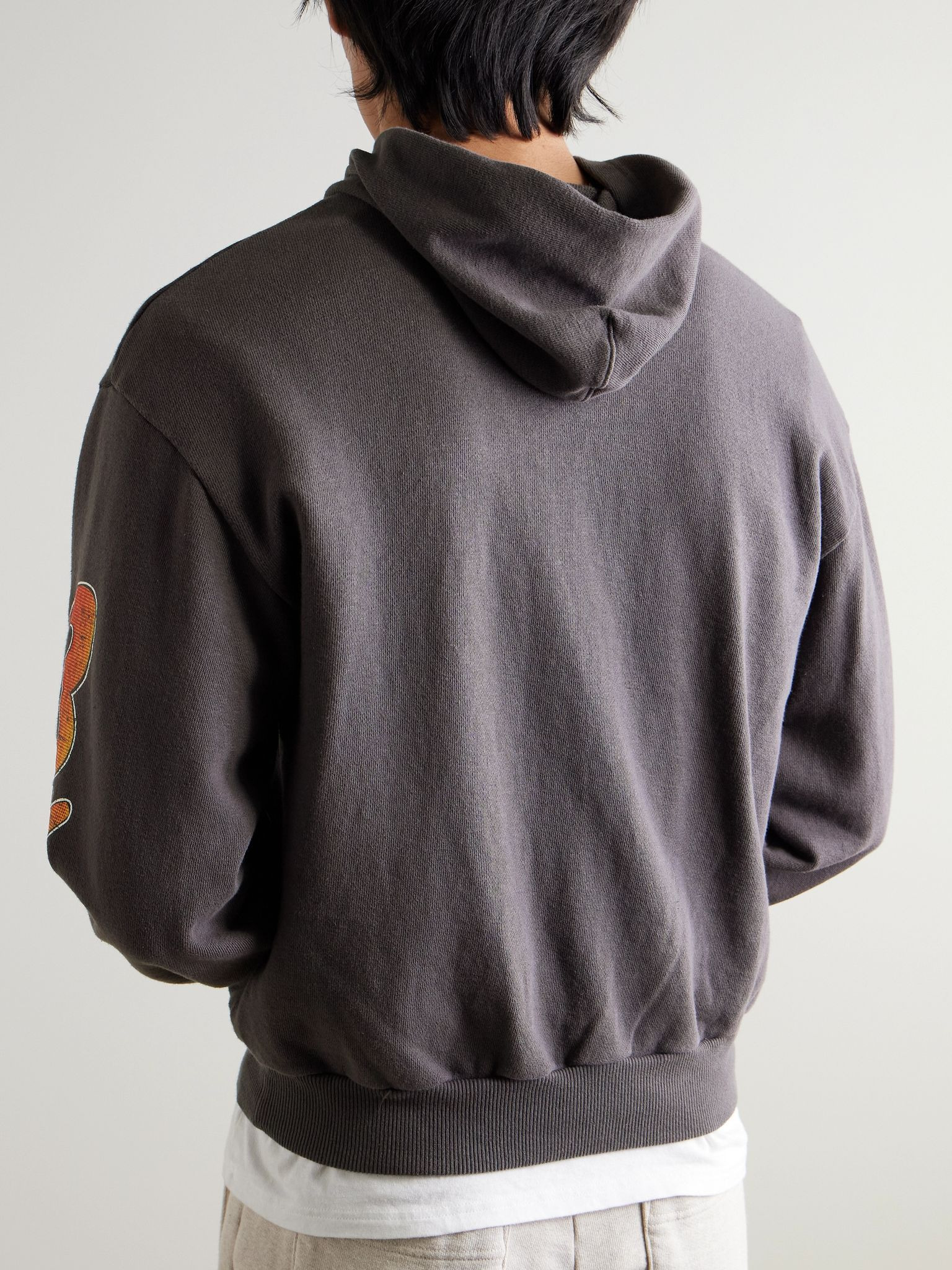 Buster Peckish Rainbowy Printed Cotton-Jersey Hoodie Dark gray - 3